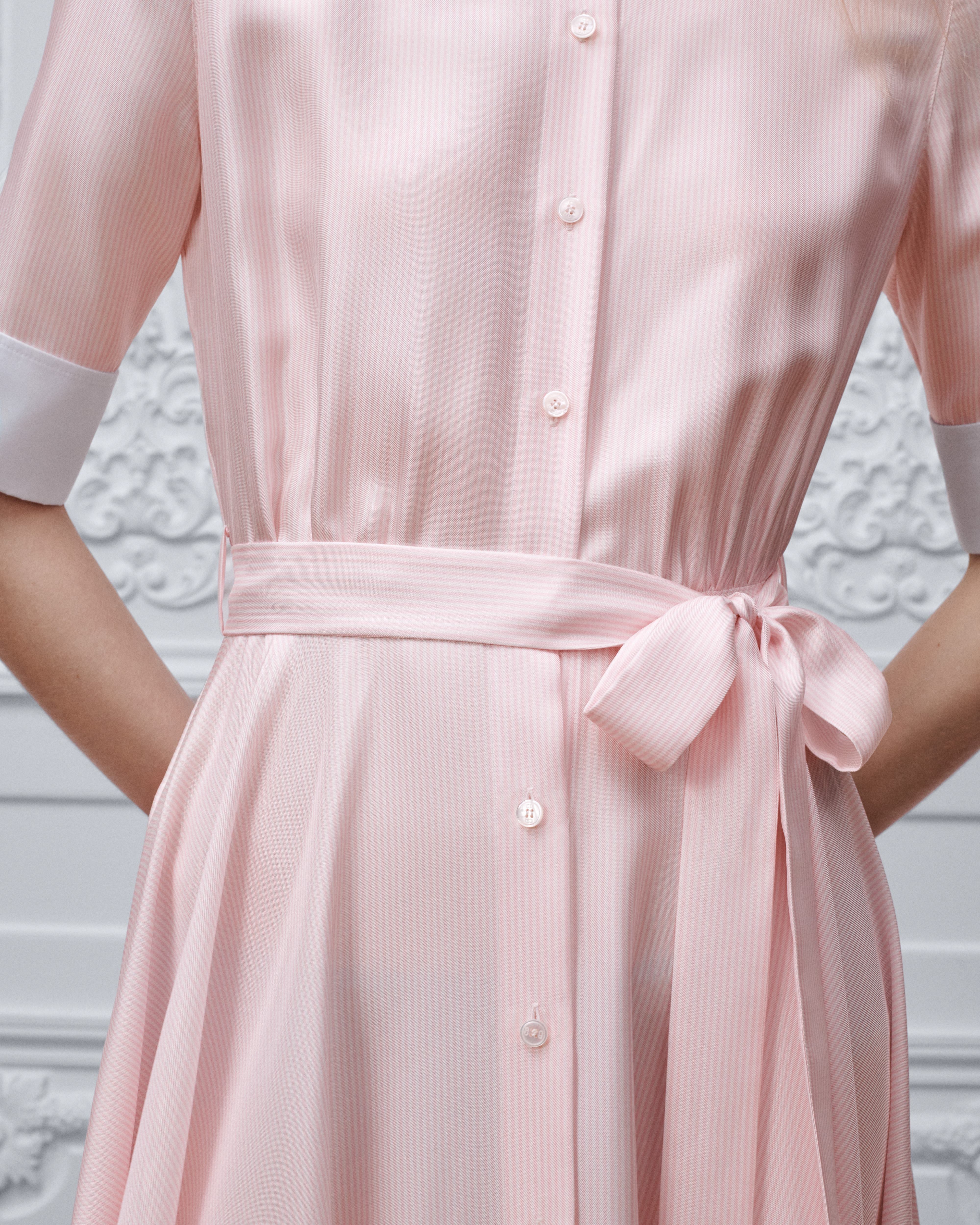 Robe-chemise mi-longue ceinturée Dioriviera