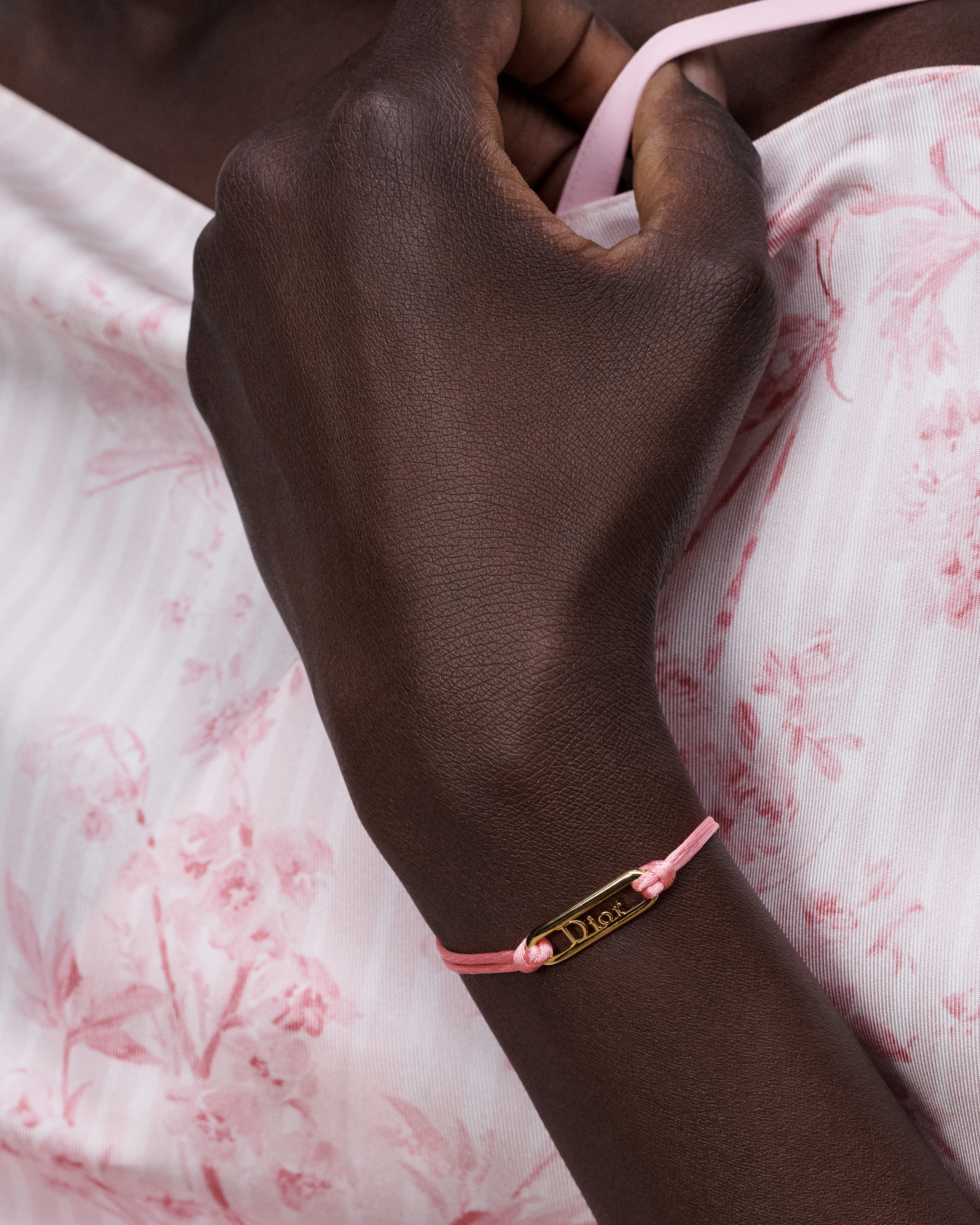 Dioriviera Dior Link Armband Metall mit Gold-Finish und Baumwolle in Rosa E10
