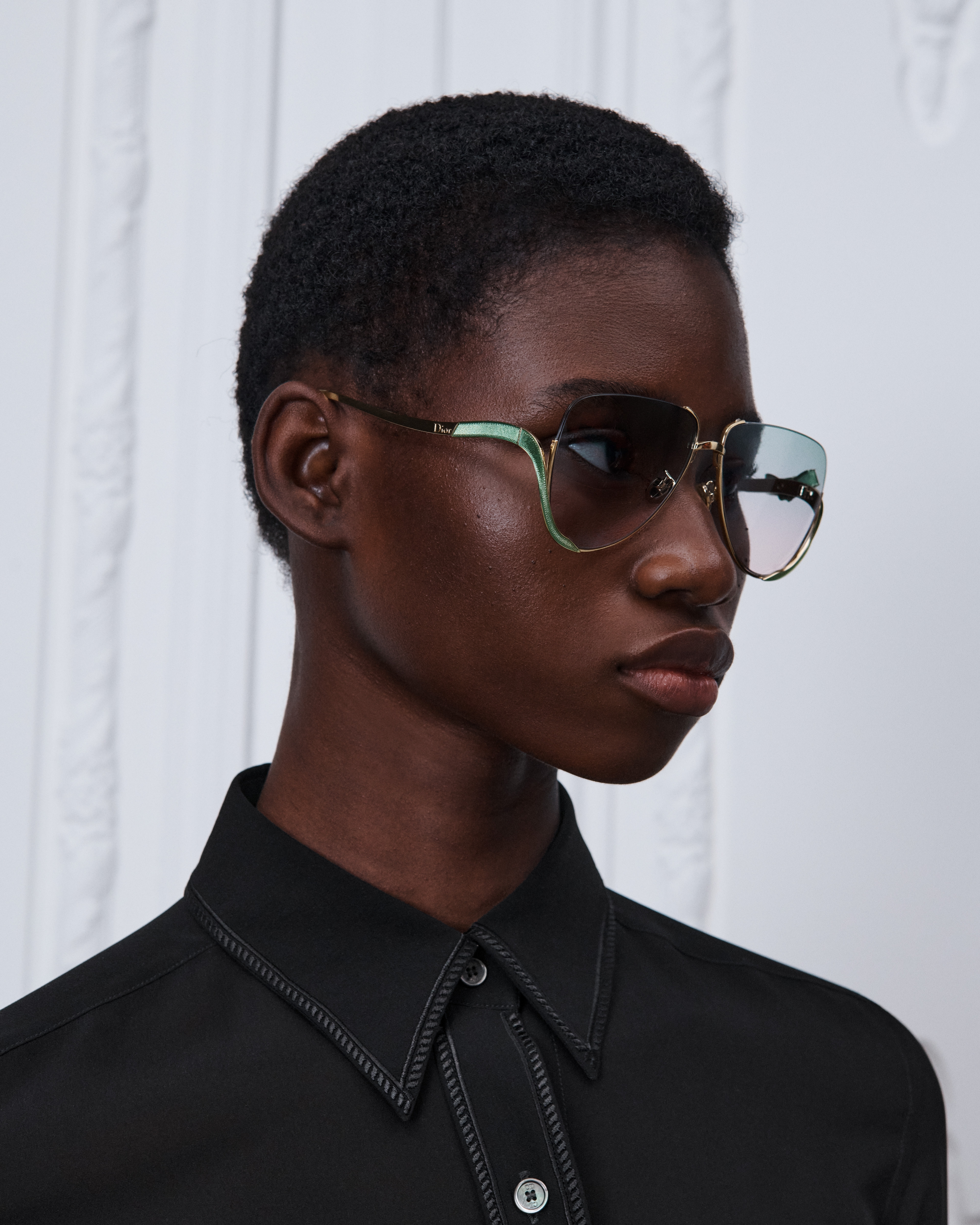 Dior Bow A2U Green-to-Pink Gradient Pilot Sunglasses E08