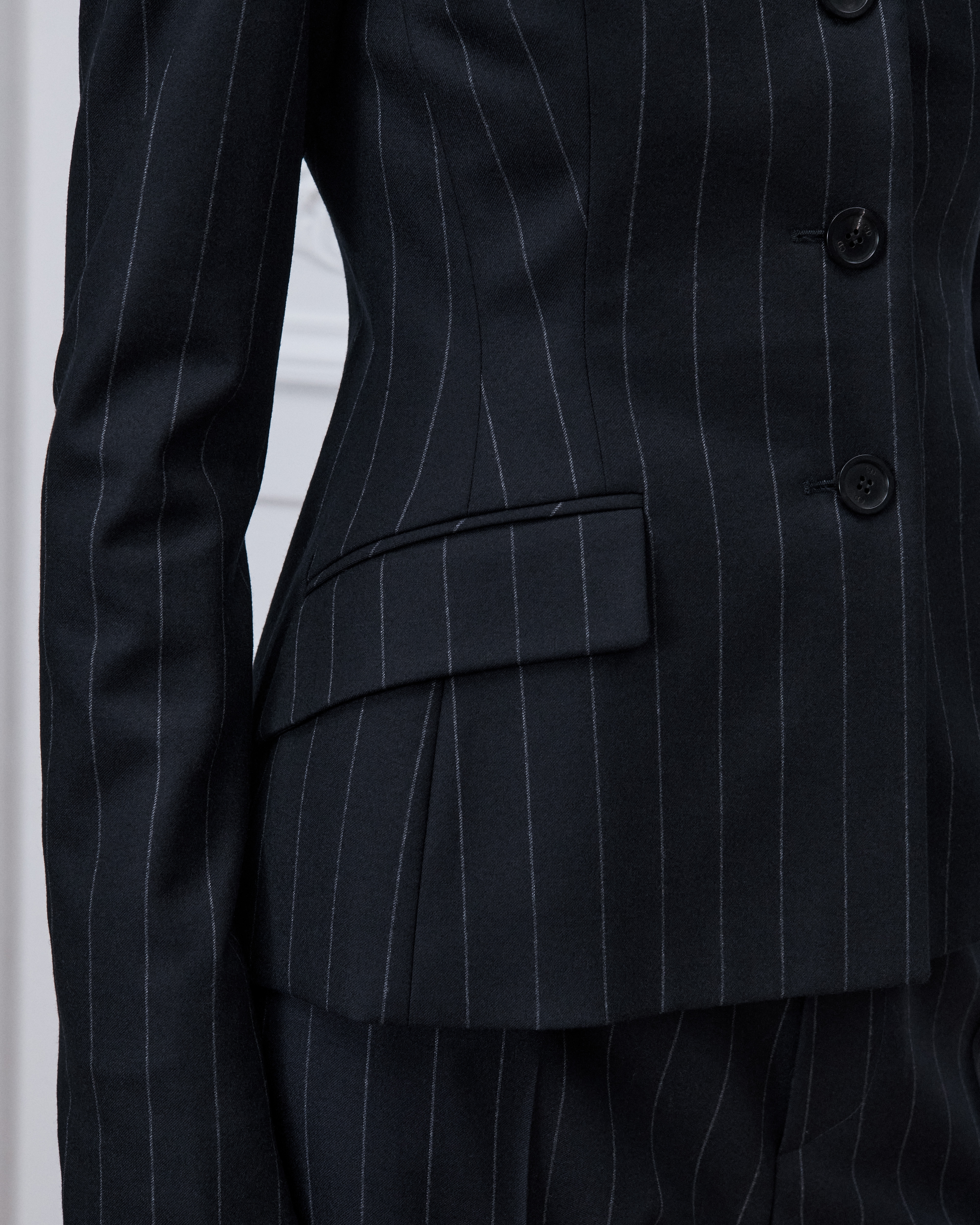 Bar Jacket Navy Blue D-Stripes Virgin Wool E17