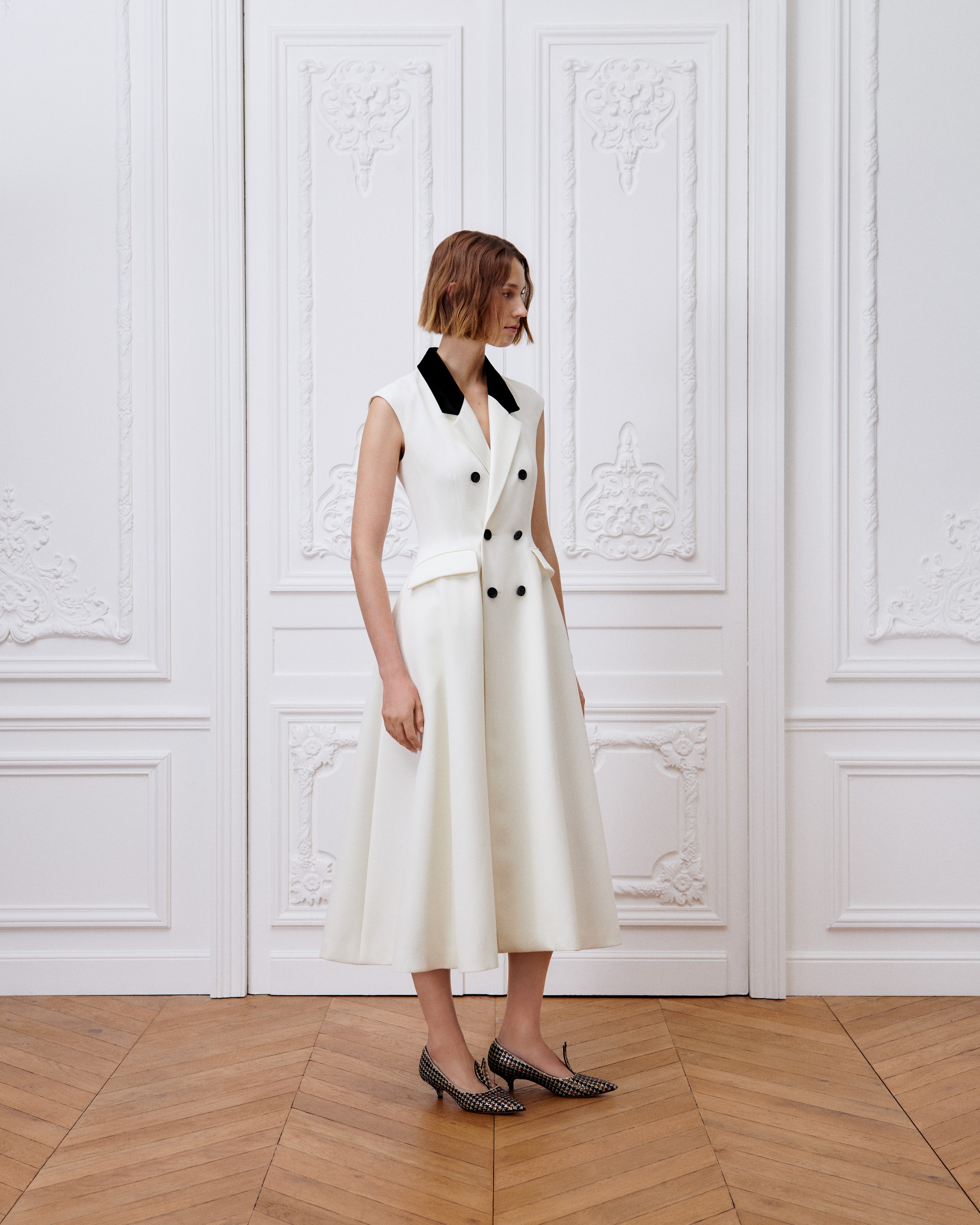 Mid-Length Flared Blazer Dress