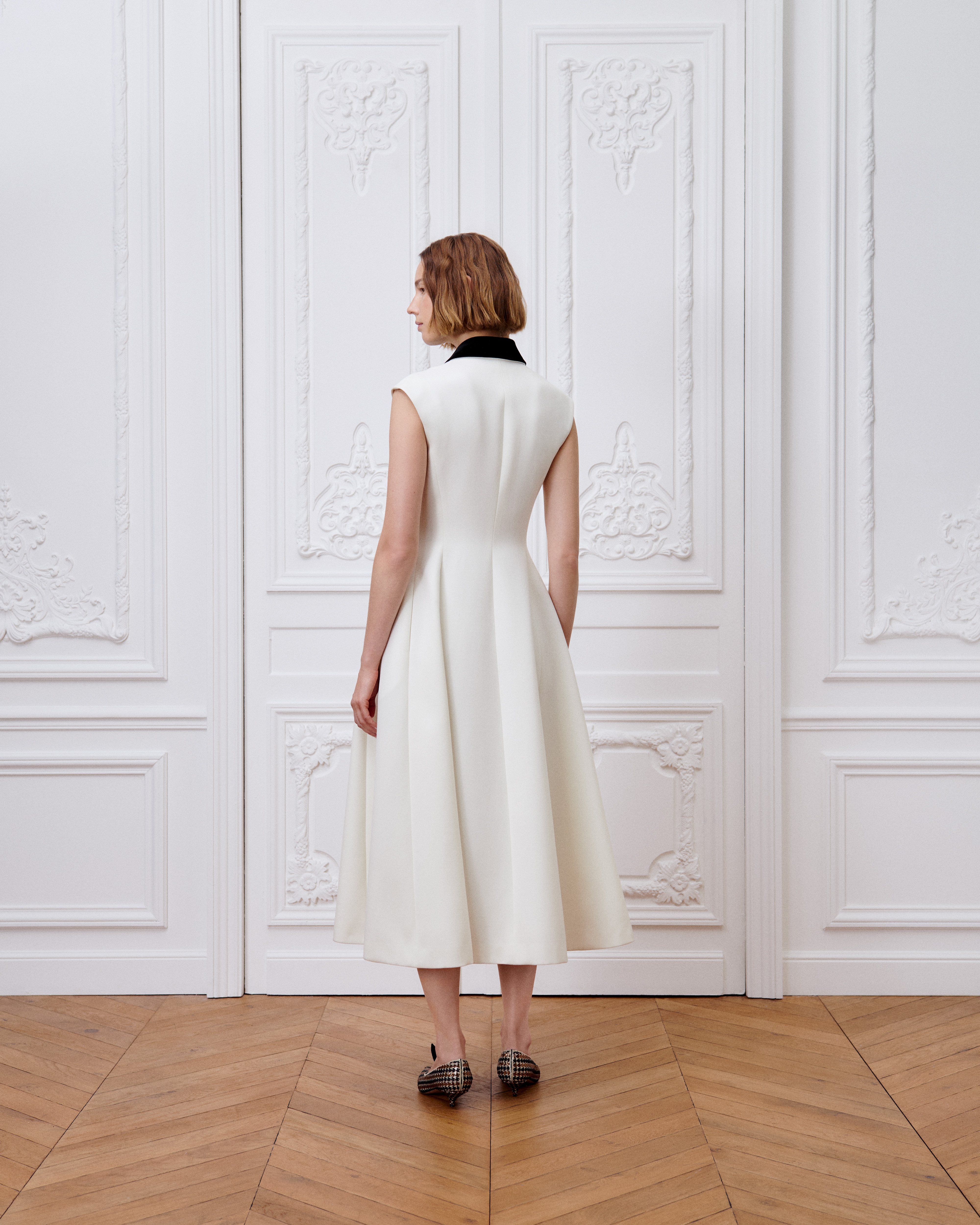 Mid-Length Flared Blazer Dress