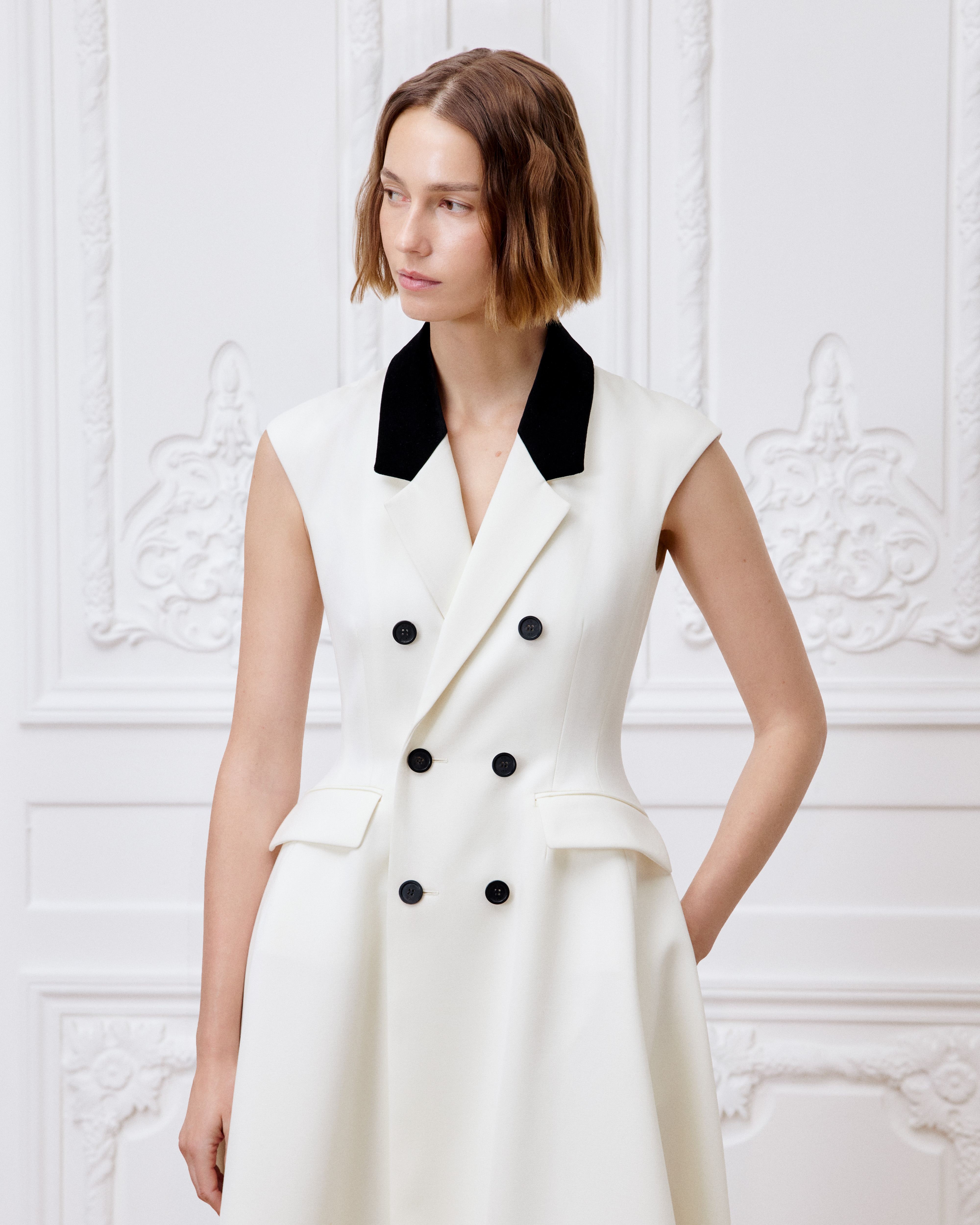 Mid-Length Flared Blazer Dress