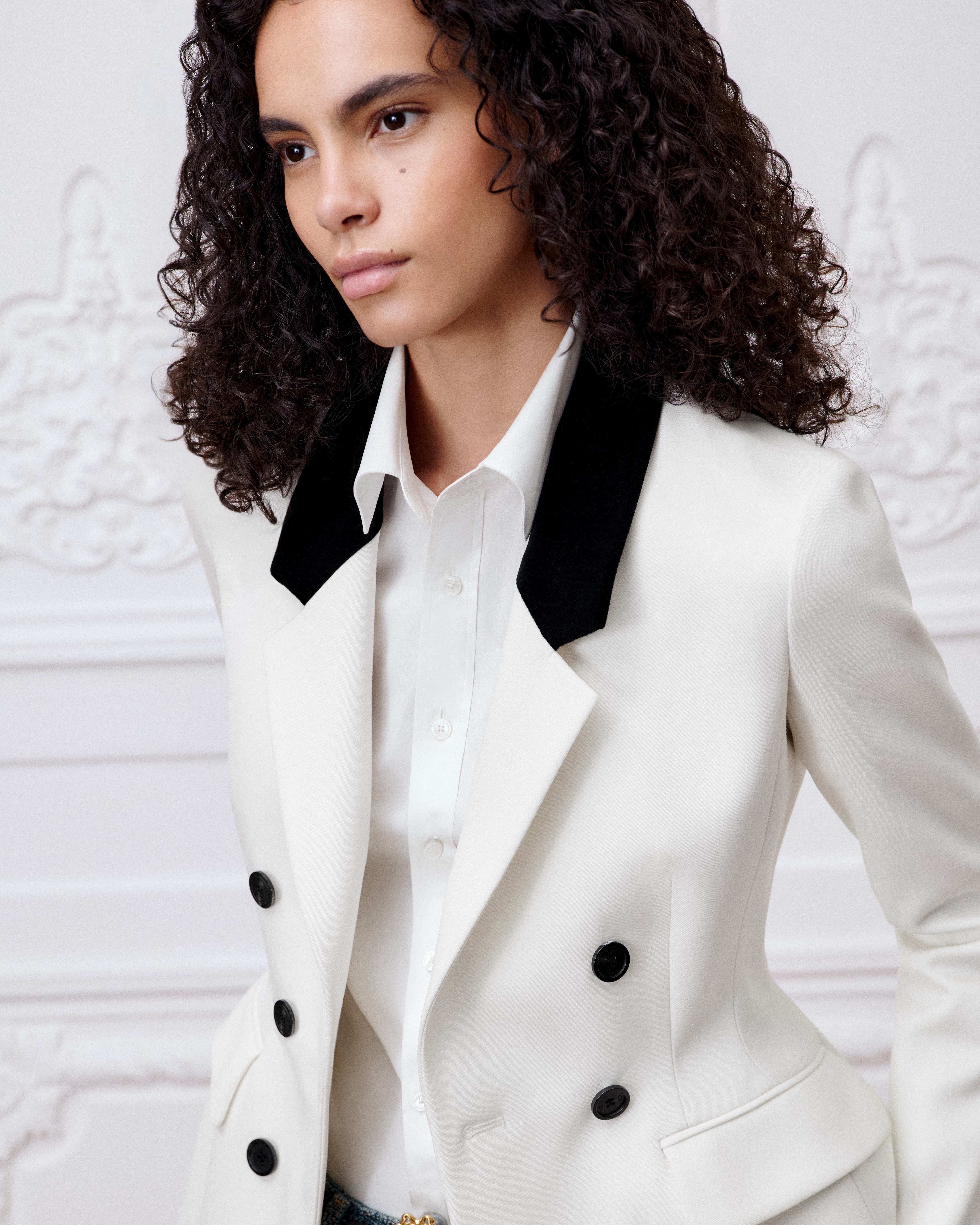 Bar Jacket Ecru Virgin Wool E05