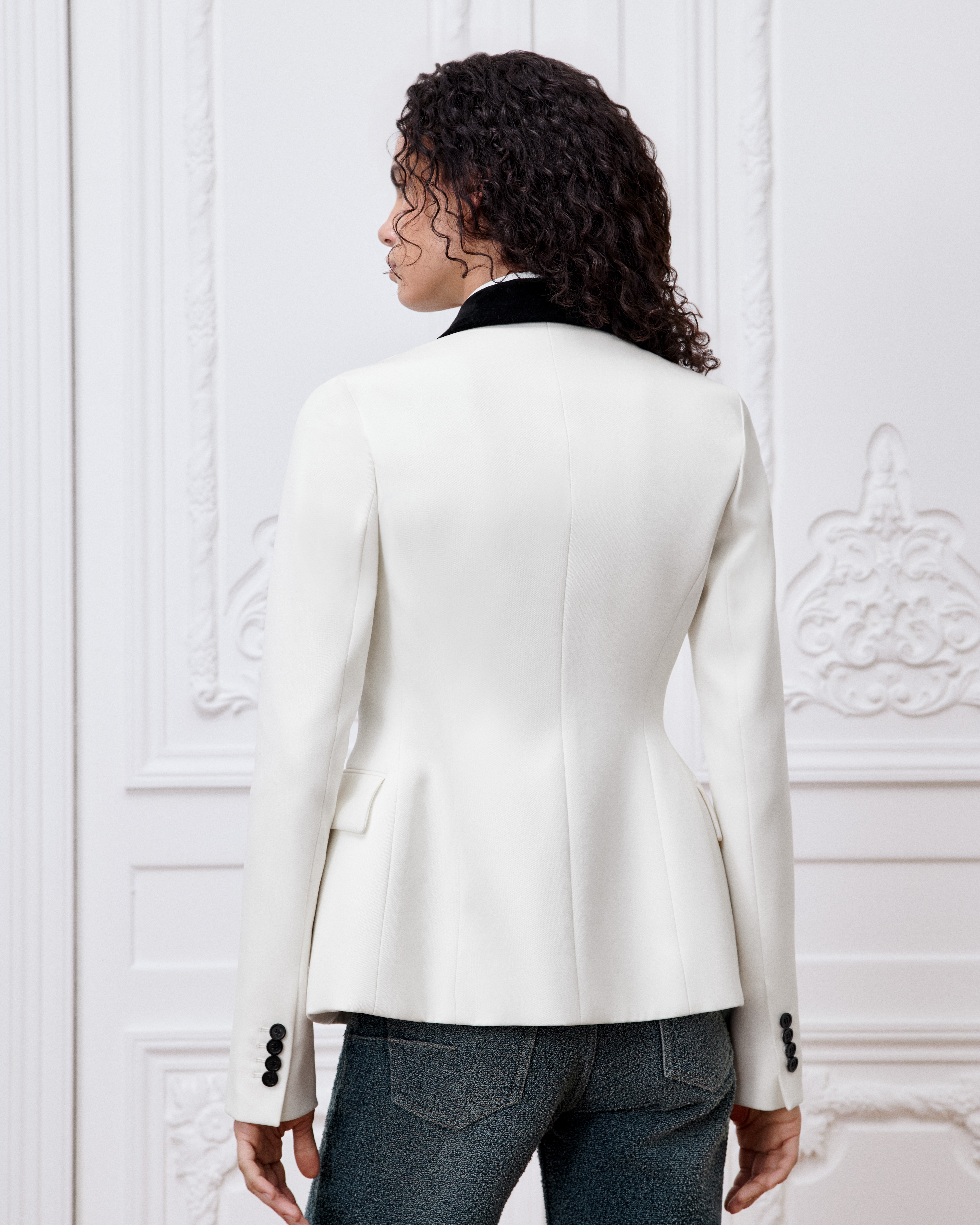Bar Jacket Ecru Virgin Wool E06