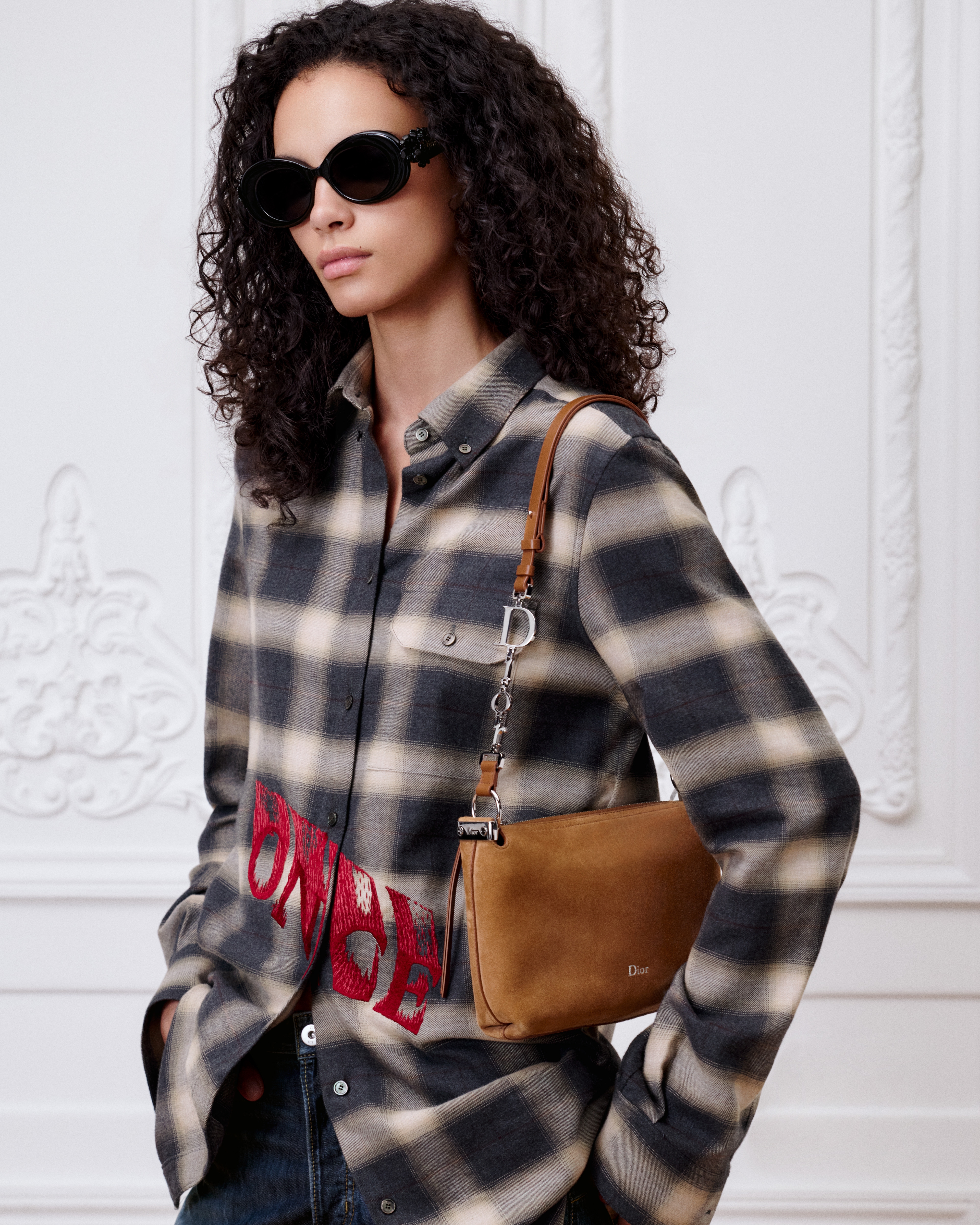 Diorly Mini Bag Golden Saddle Suede Calfskin E05
