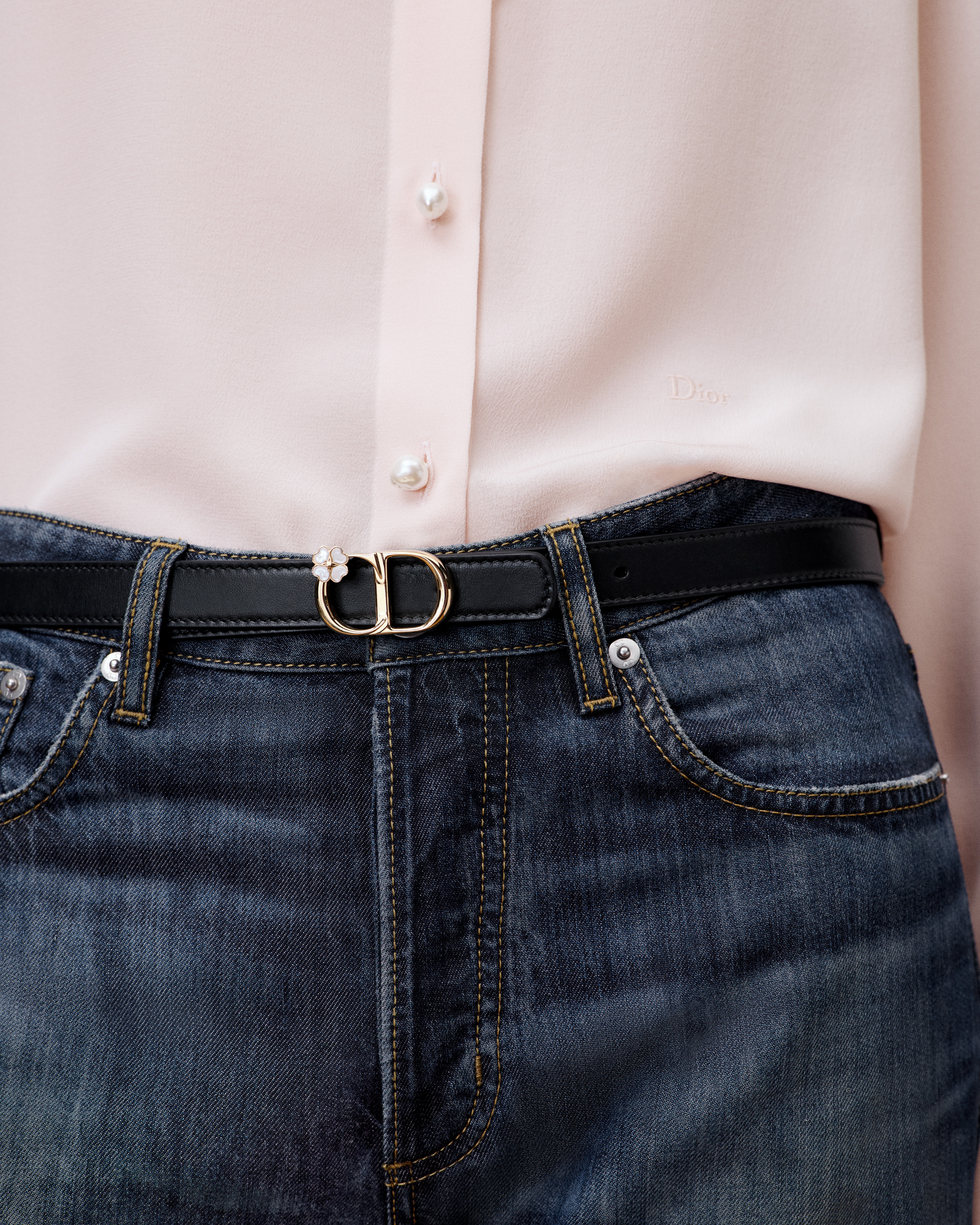 Reversible CD Icon Belt Black and Latte Smooth Calfskin, 20 mm | DIOR LU