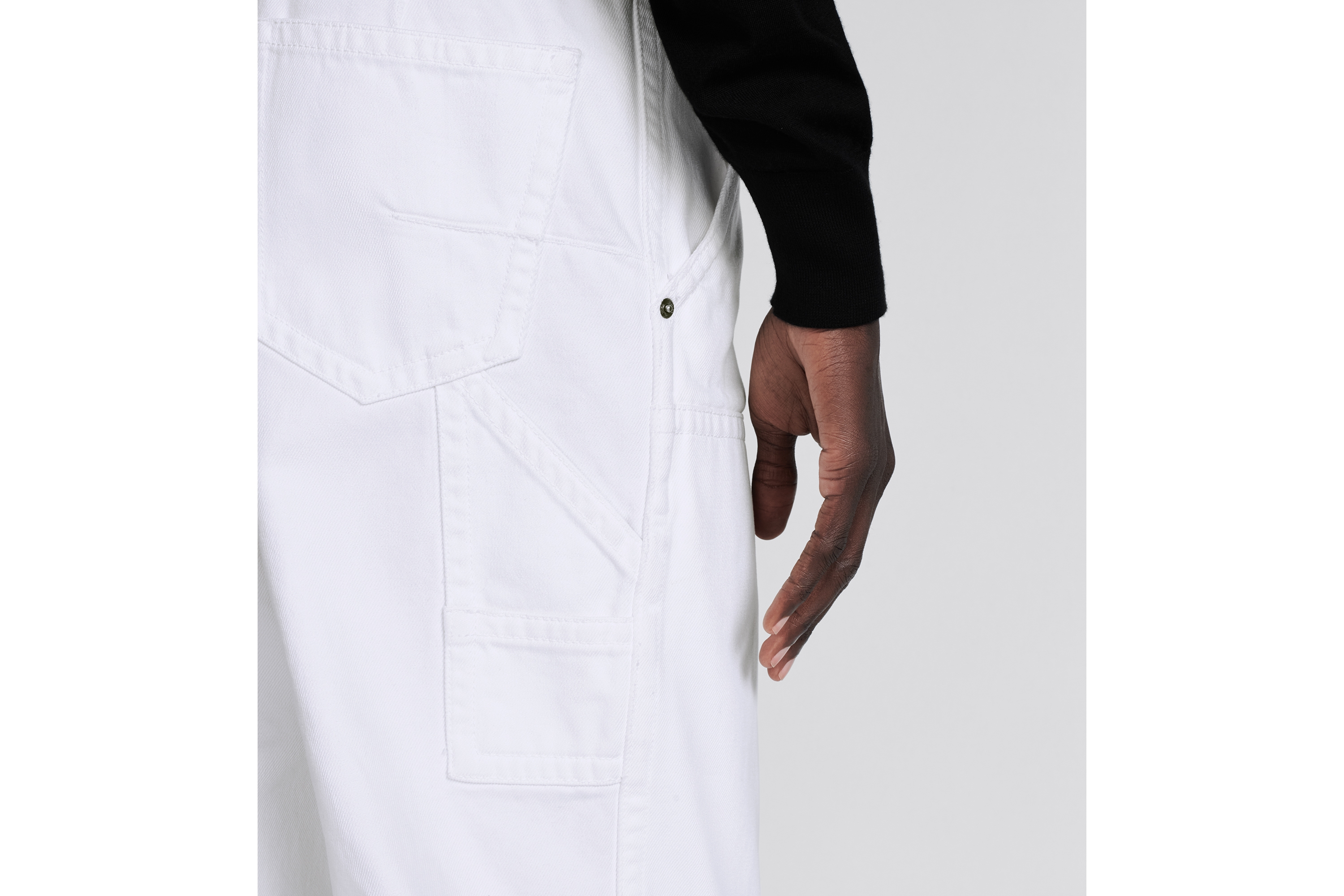 Look Carpenter Jeans White Cotton Twill E17