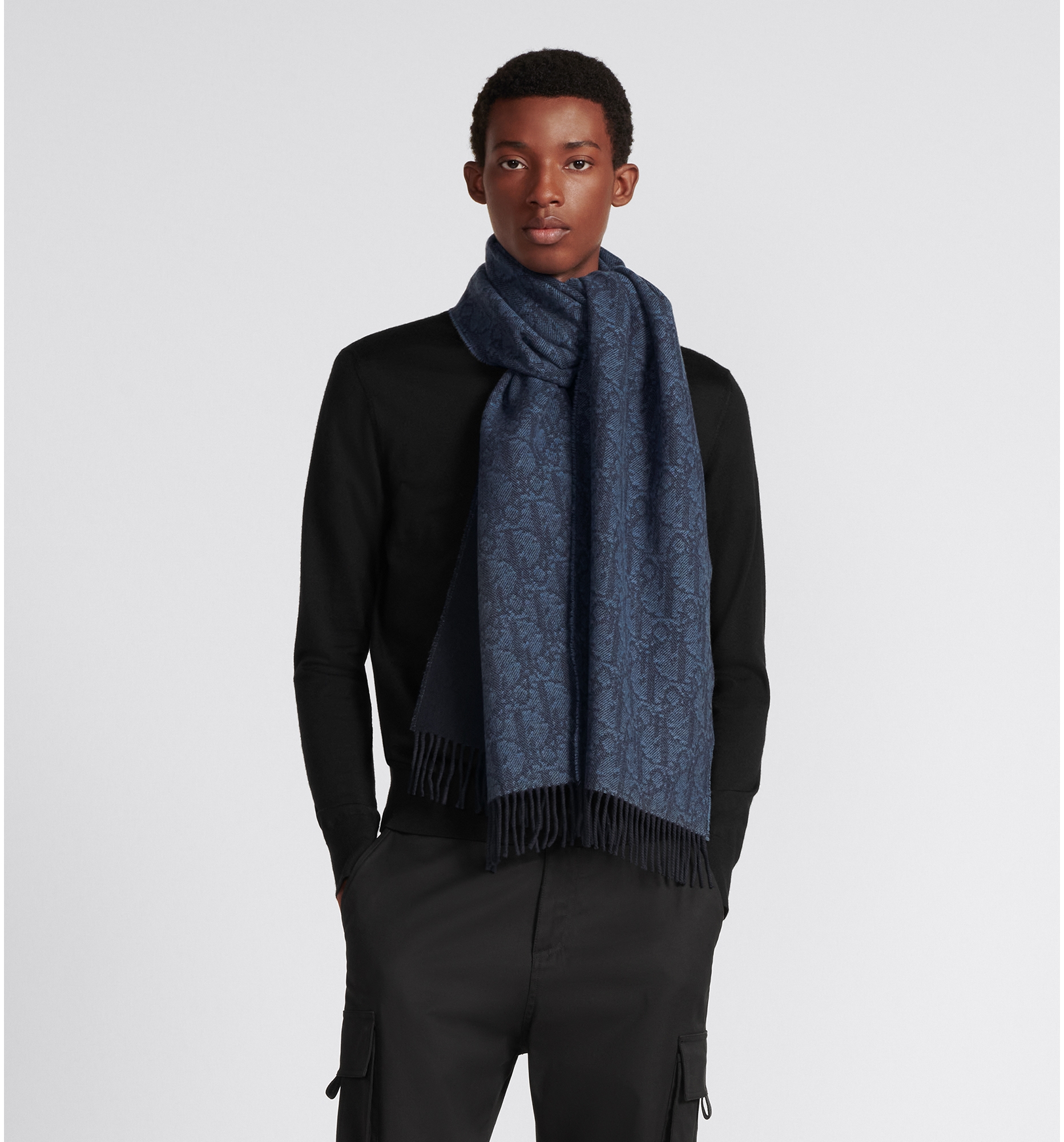 Blue cashmere scarves clearance
