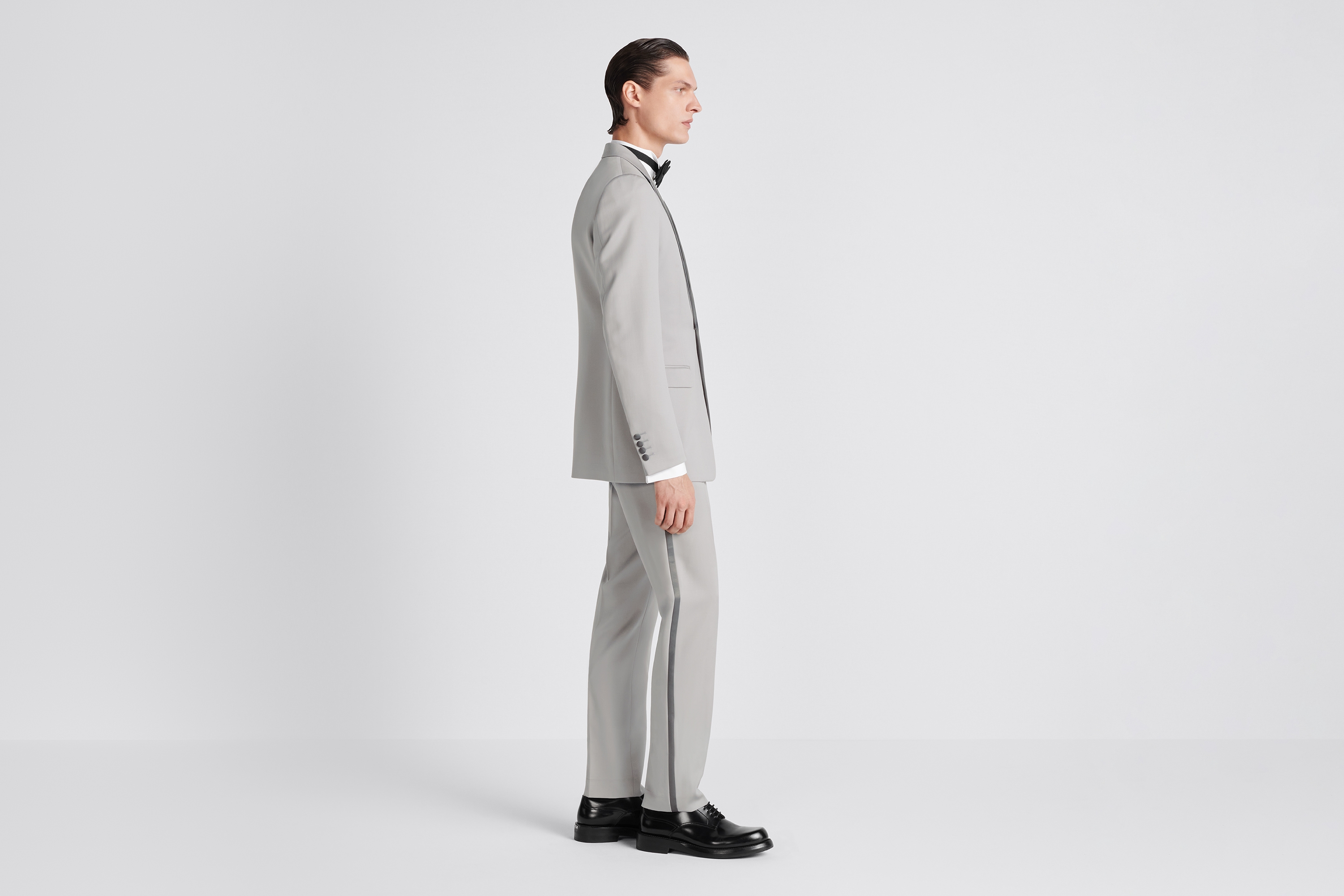 Christian Dior ストライプ柄ダブルセットスーツ グレー/TW366