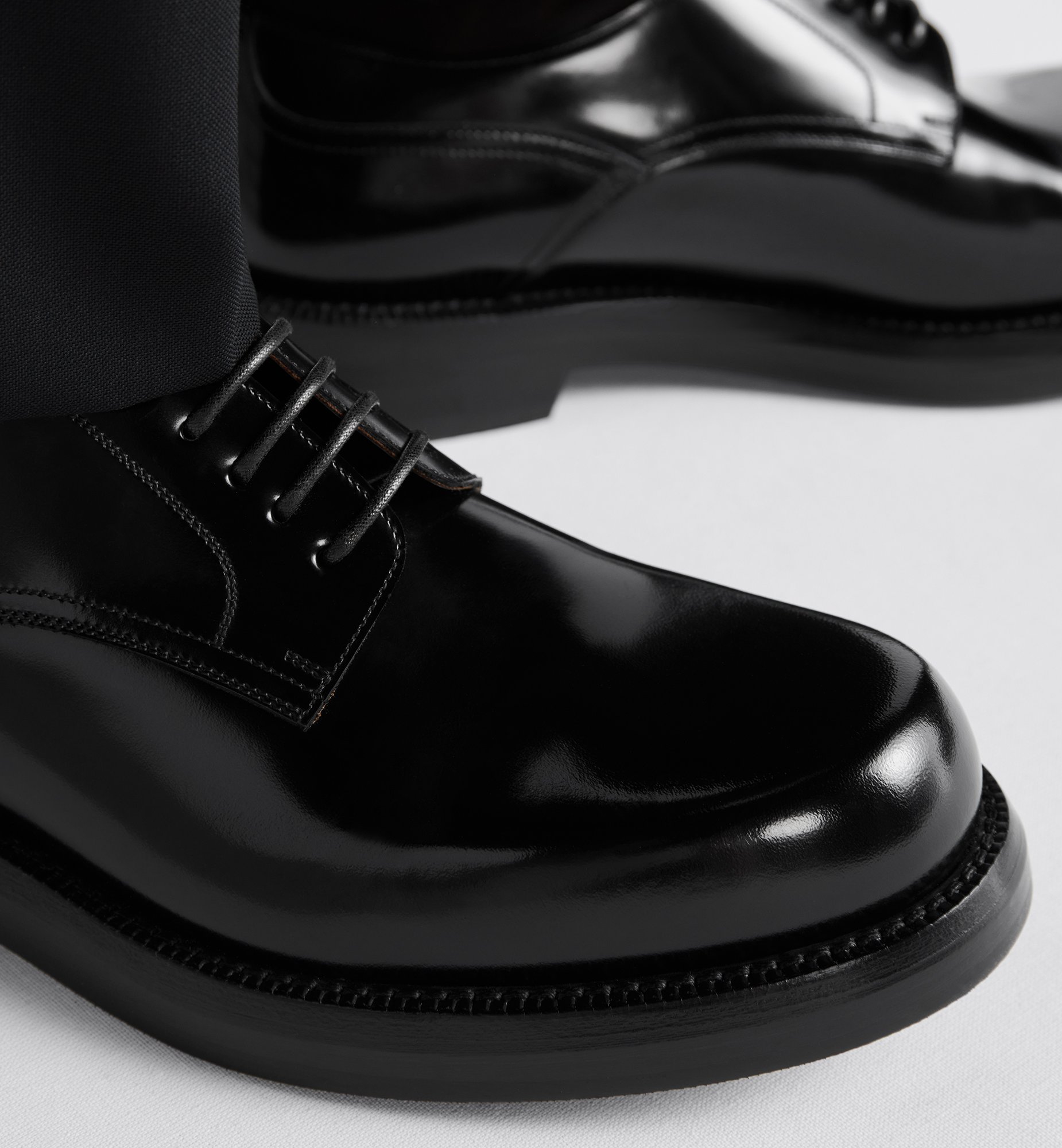 Dior Carlo Derby Shoe Black Polished Calfskin | DIOR Dior Carlo Derby Shoe Black Polished Calfskin | DIOR