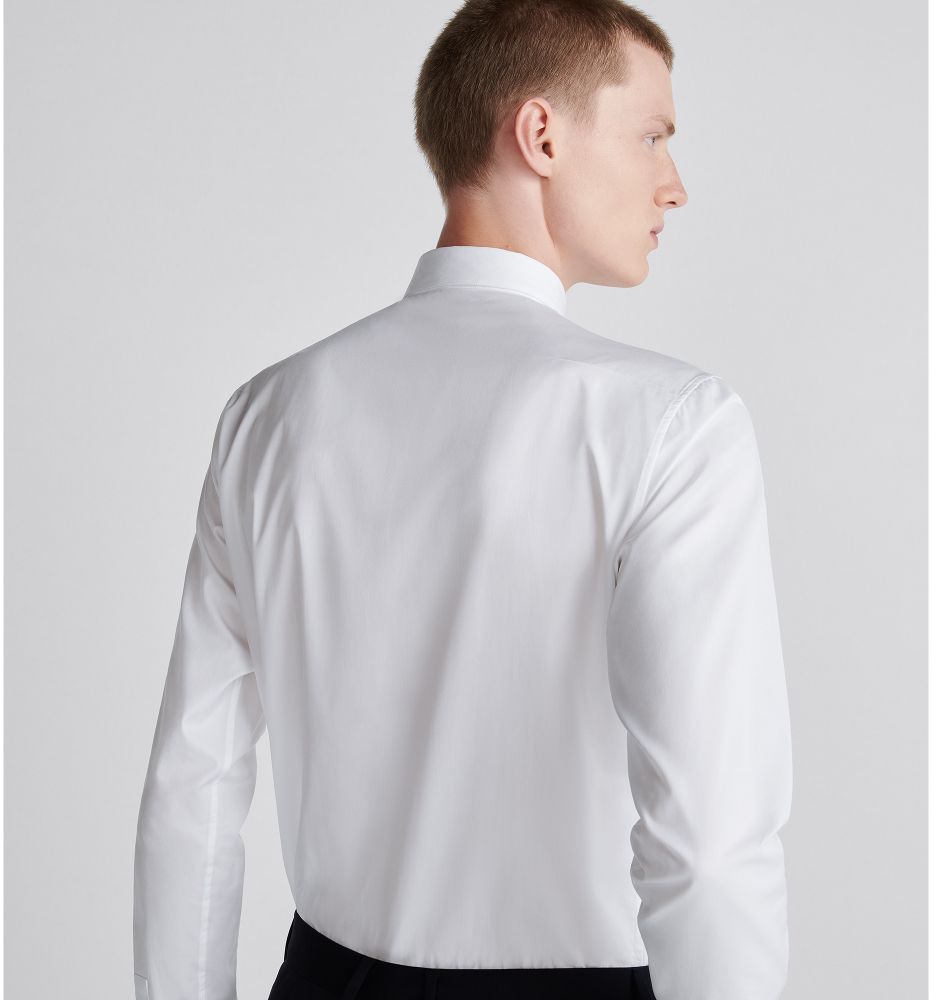 Chemise a broderie abeille noire Popeline de coton blanc DIOR