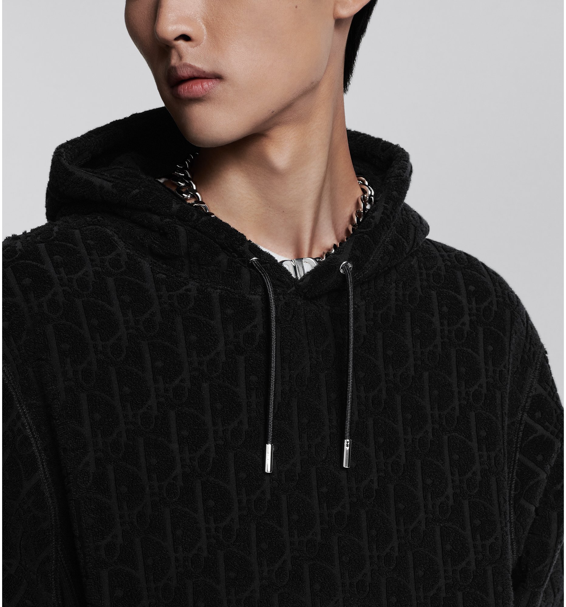 Dior oblique jacquard cotton terry hoodie online