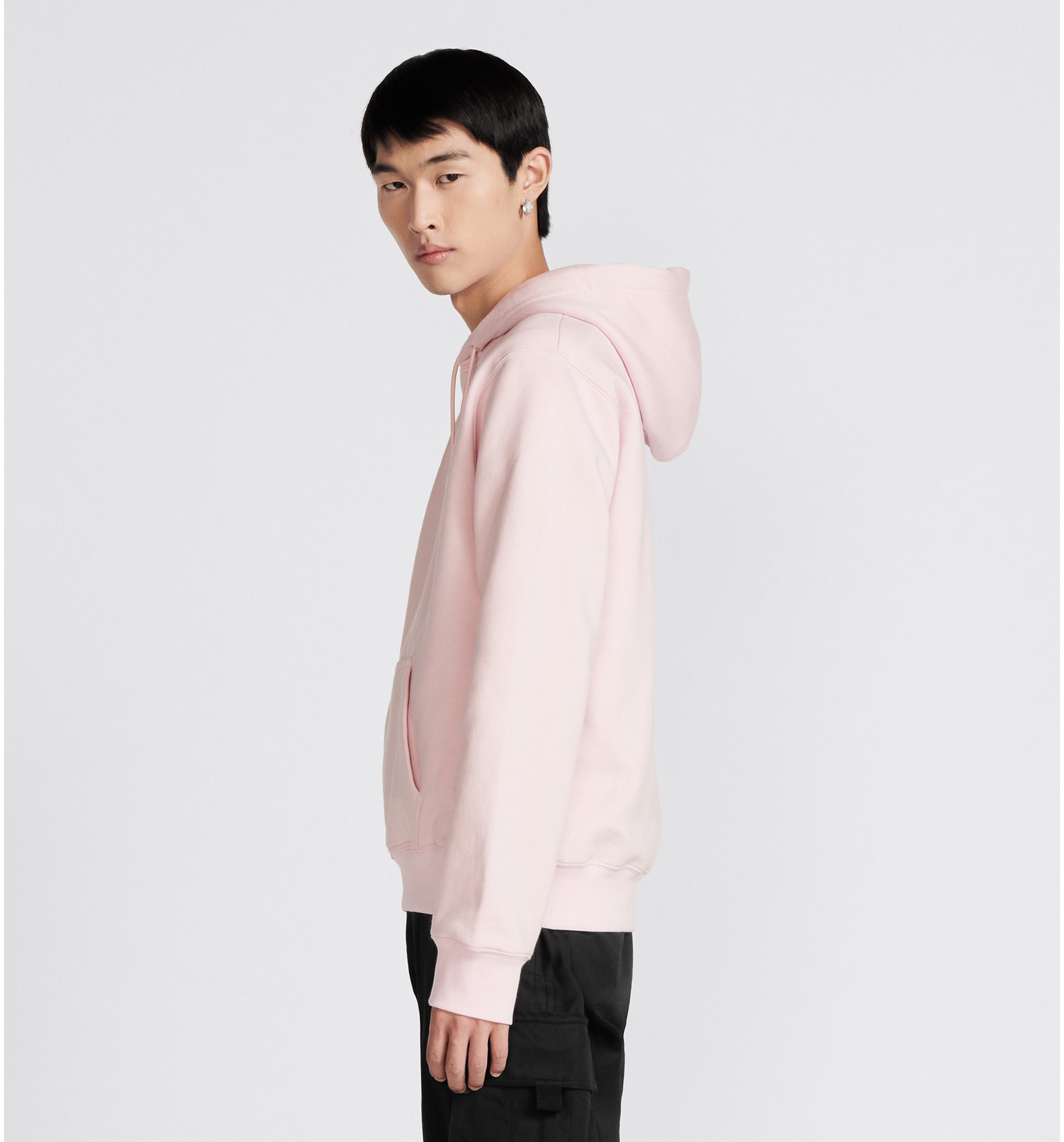 CD Icon Hooded Sweatshirt Pink Cotton Fleece DIOR