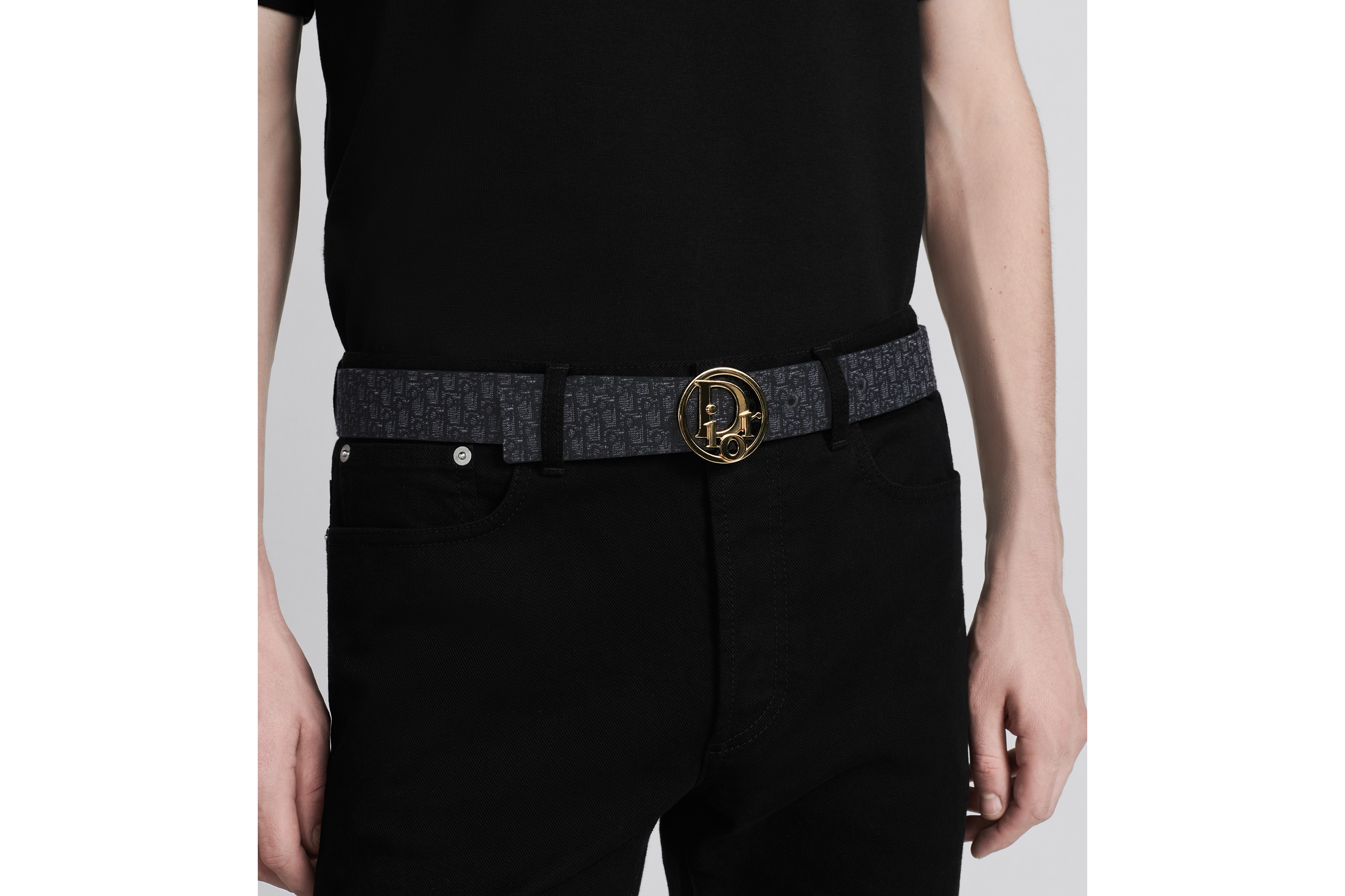 Dior Oblique 벨트 버클 골드 피니시 브라스 35mm E45