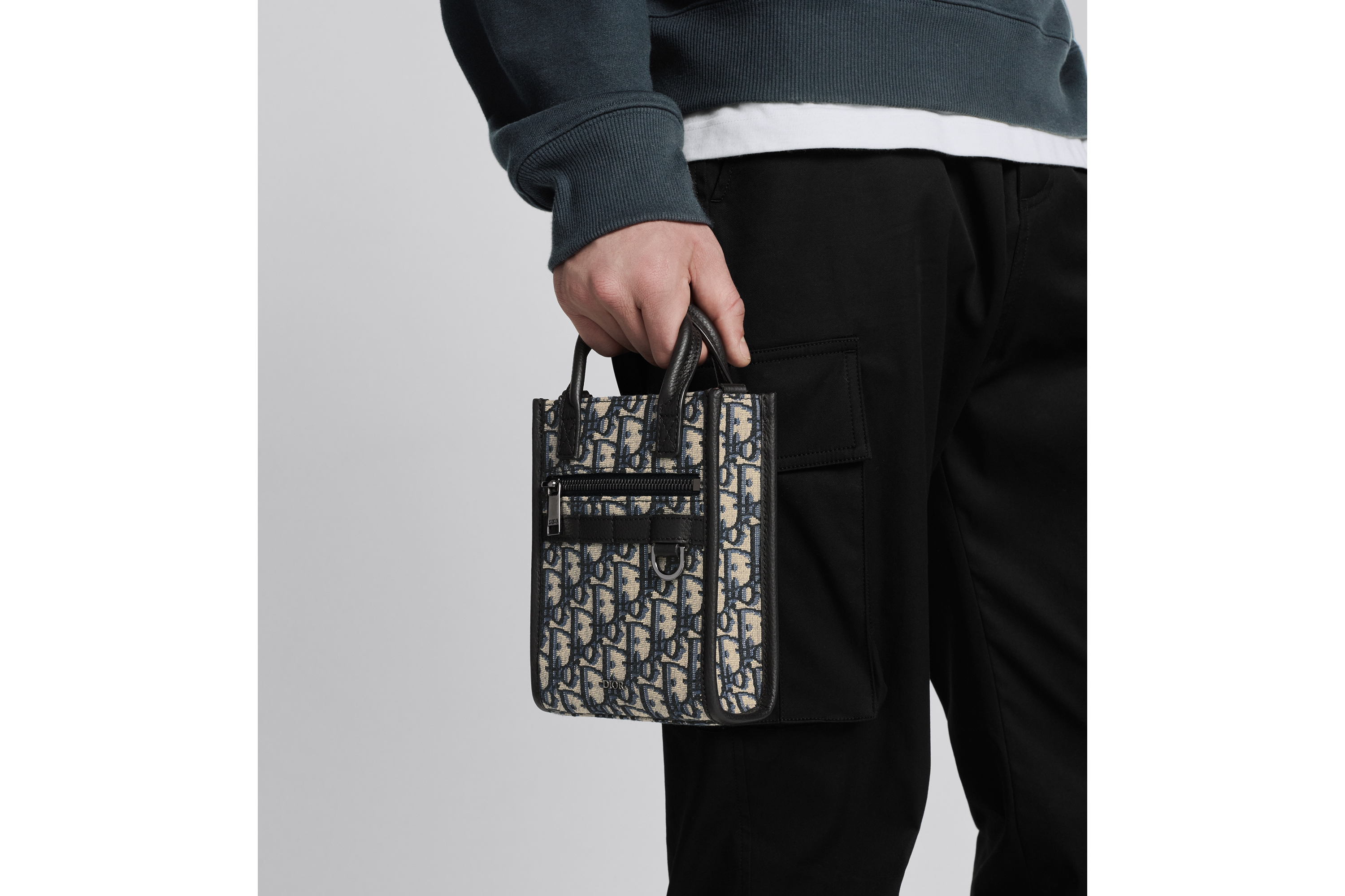 ディオール オブリーク ジャカード ベルトバッグ ネイビー safari