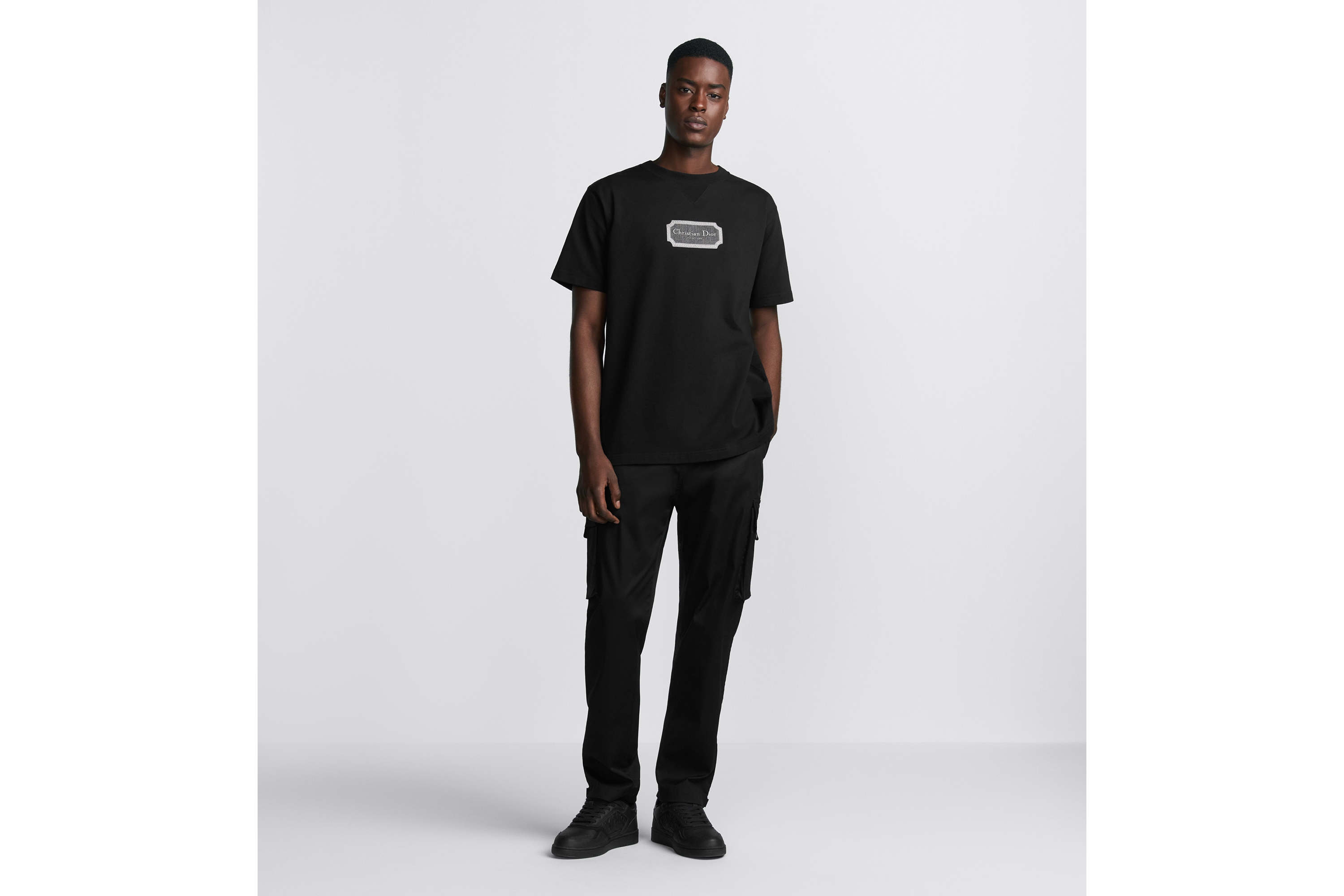 Look Christian Dior Couture T-Shirt, Relaxed Fit Black Cotton Jersey E08