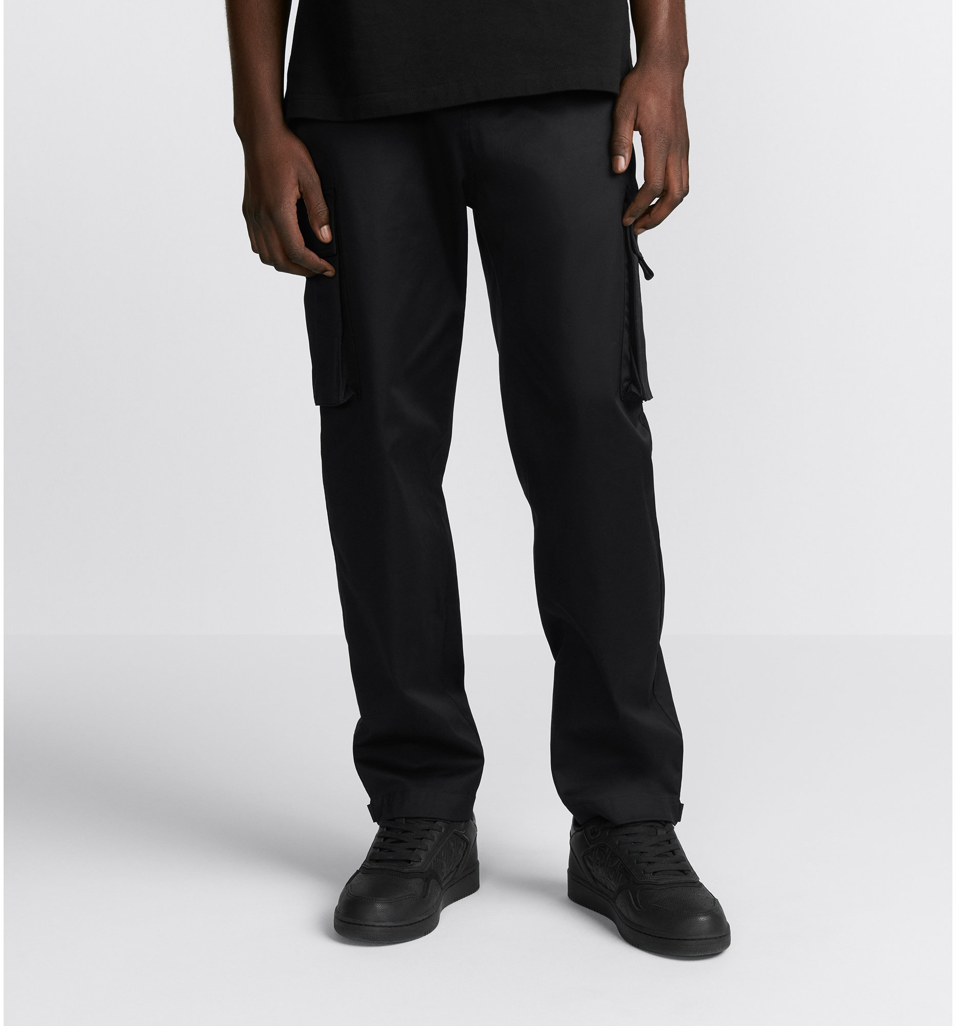 Cargo Pants Black Stretch Cotton Gabardine DIOR