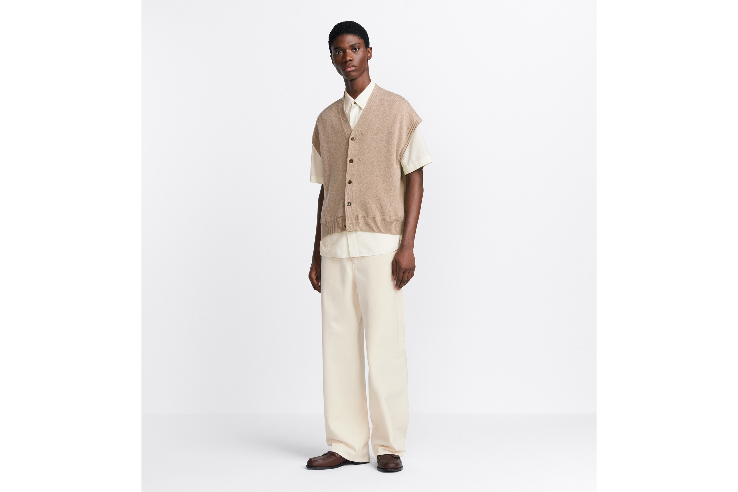 look_image_alt_prefix Dior Icons Chinohose Baumwoll- und Kaschmirmischung in Weiß E11