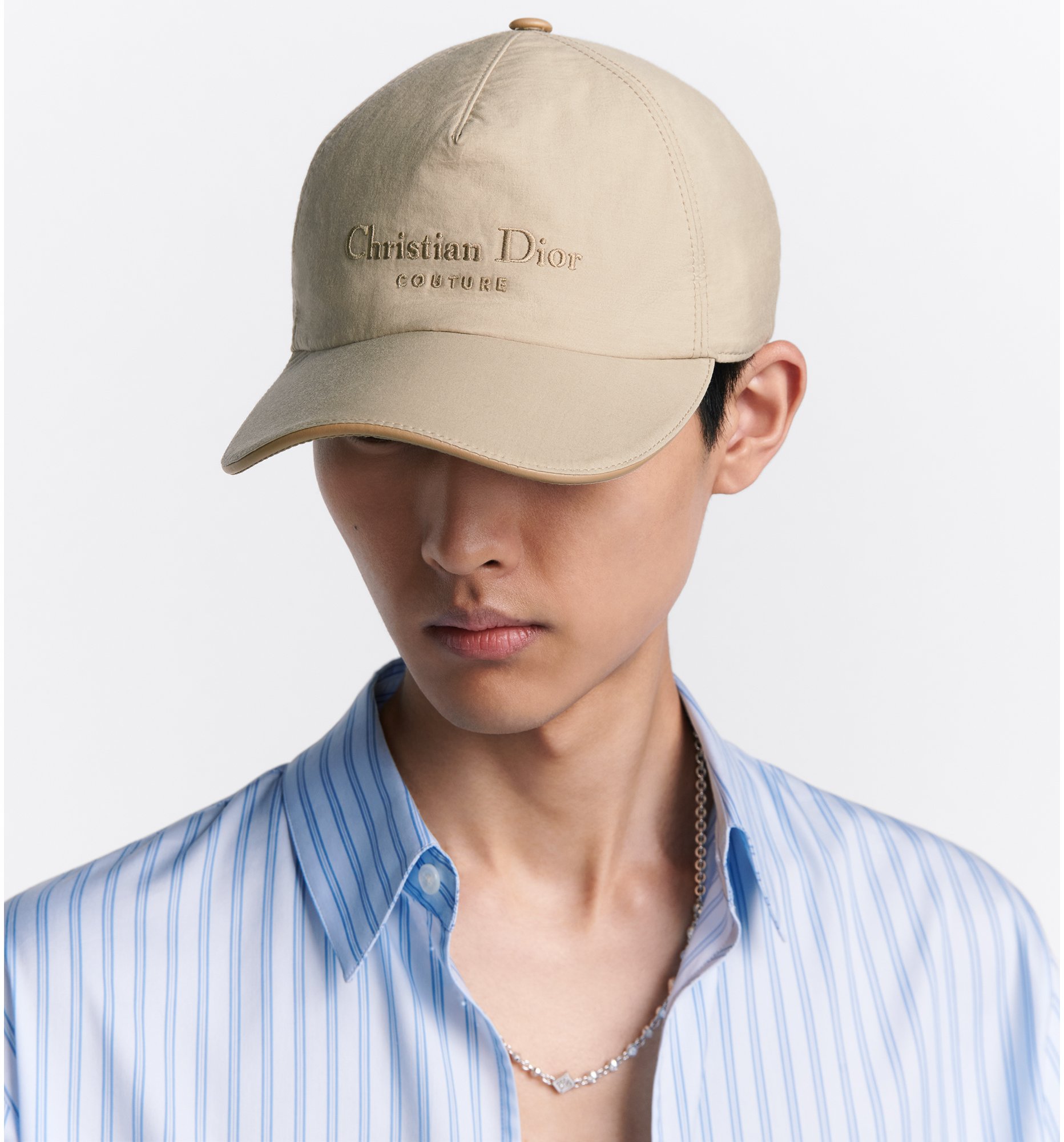 Christian Dior Couture Baseball Cap Beige Technical Cotton DIOR