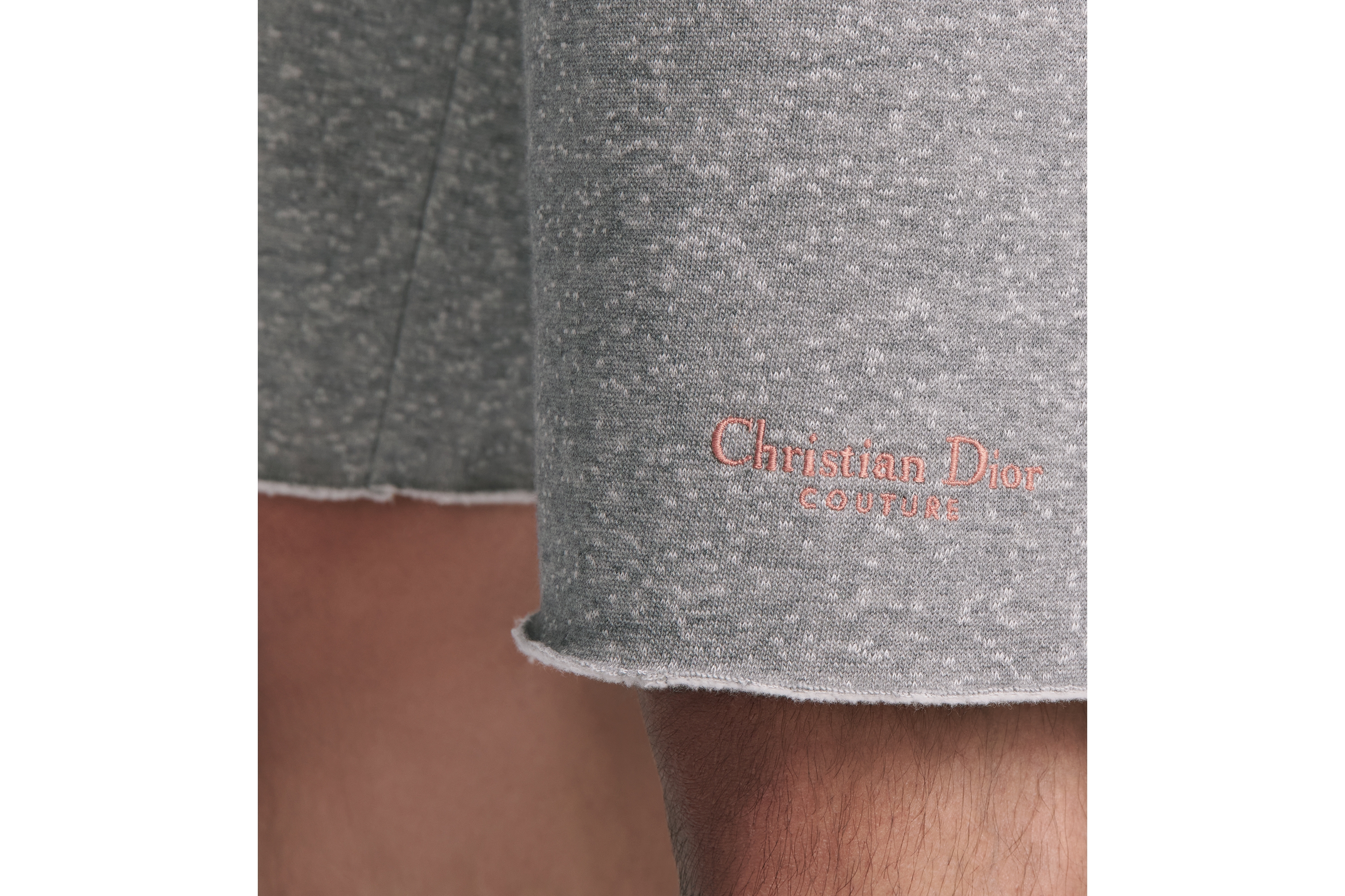 Look Christian Dior Couture Track Shorts Gray Cotton Fleece E16