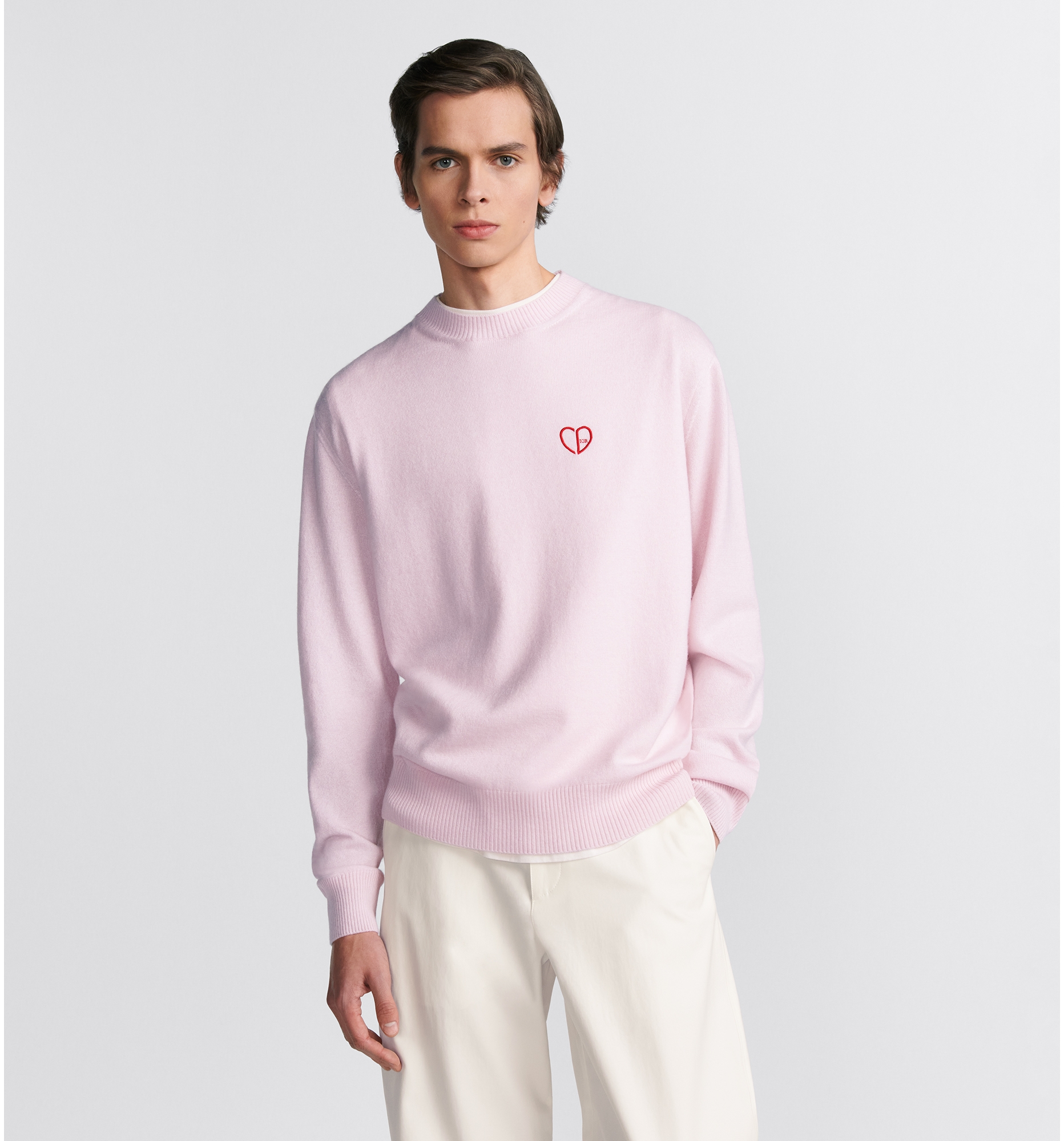 Cashmere sweater with hearts cheap