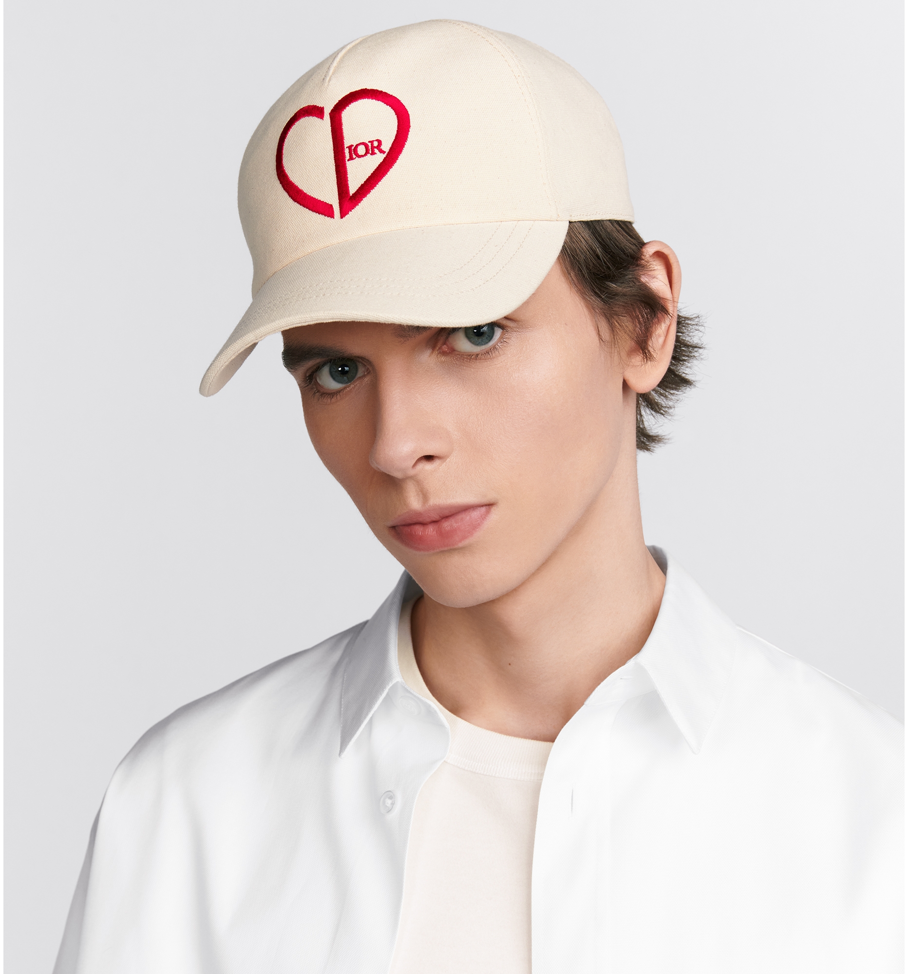 CD Heart Cap Ecru Cotton | DIOR