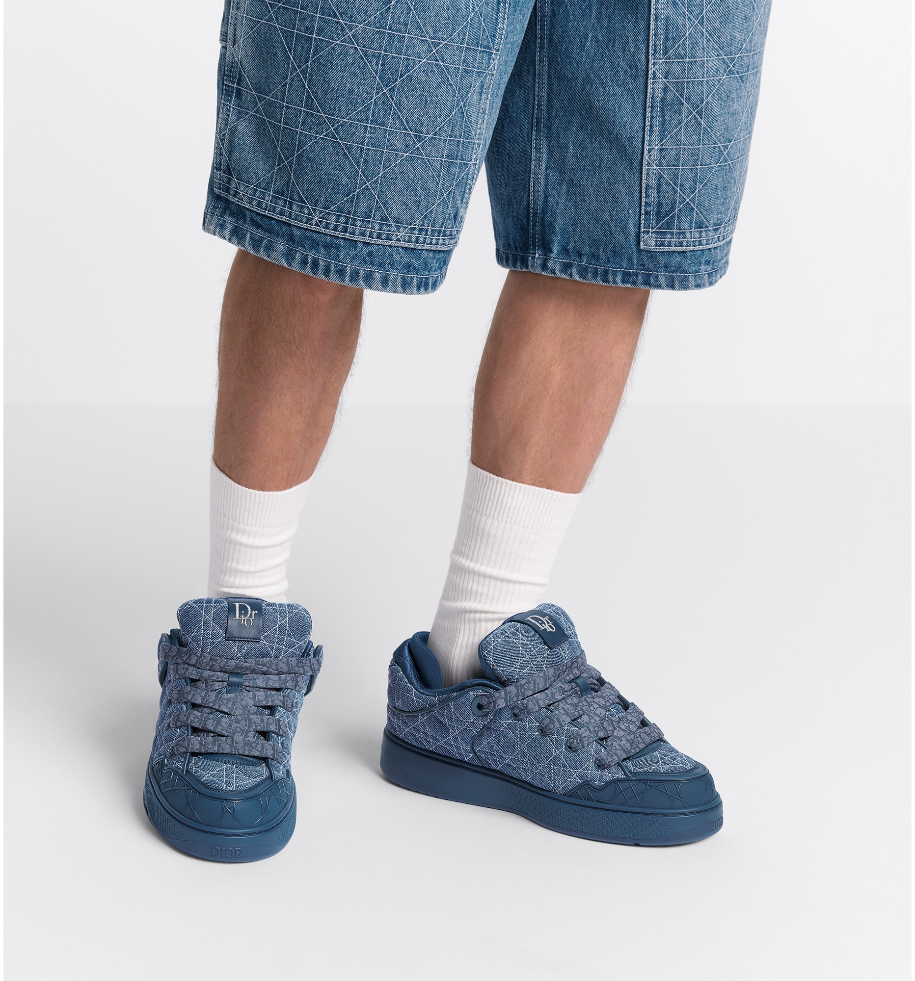 Sneaker da skate B9S EDIZIONE LIMITATA E NUMERATA Denim Cannage Kumo blu DIOR