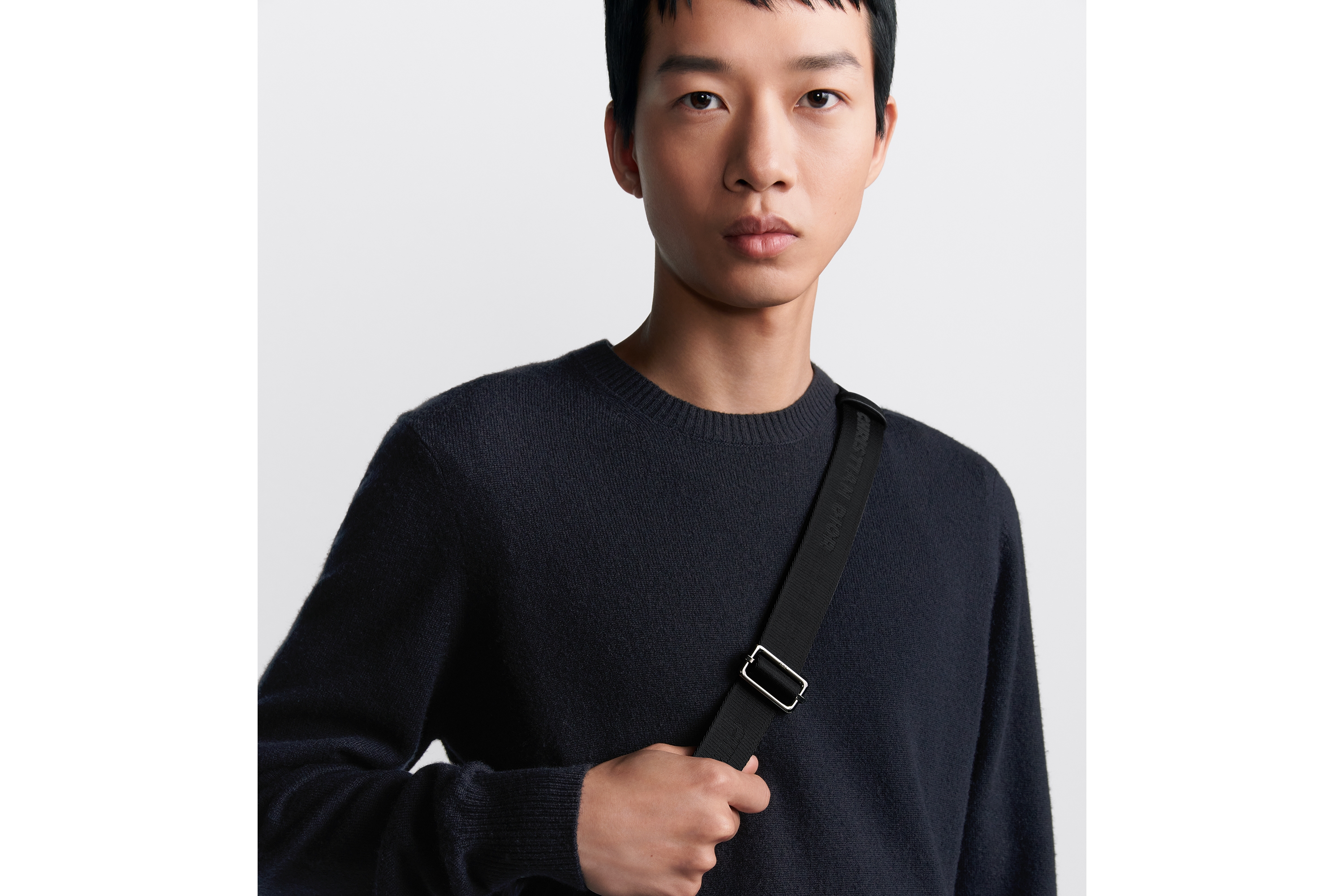 look_image_alt_prefix Rider 2.0-slingtas Beige en zwarte Dior Oblique-jacquard met zwart generfd kalfsleer E20