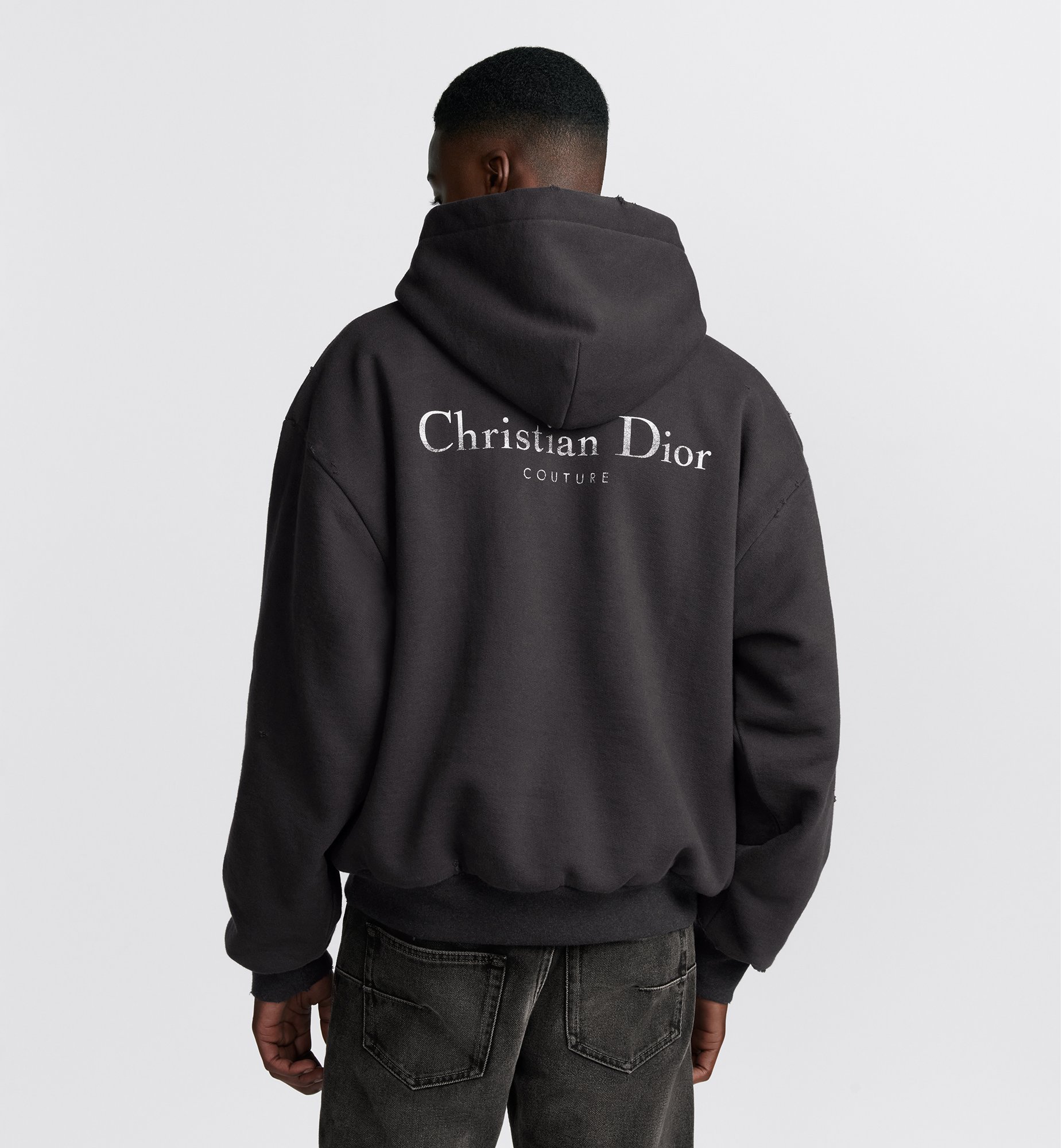 Christian Dior Couture Hooded Lined Sweatshirt Black Christian Dior Couture Hooded Lined Sweatshirt Black