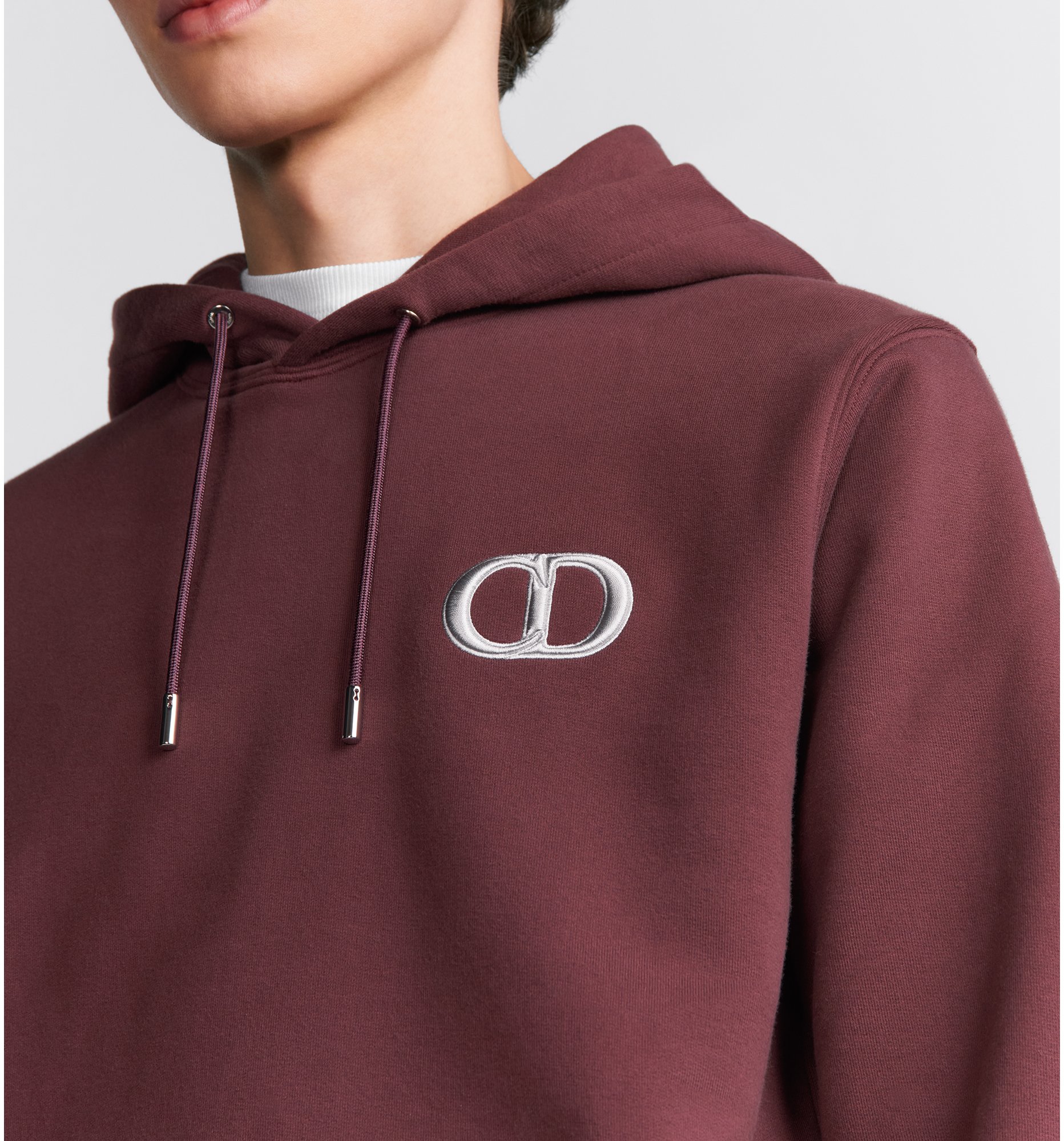 CD Icon Hooded Sweatshirt Pink Cotton Fleece DIOR
