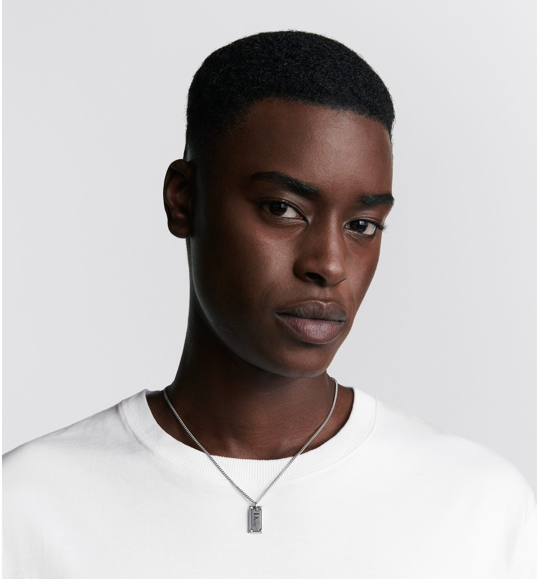 Dior engraved tag pendant necklace new arrivals