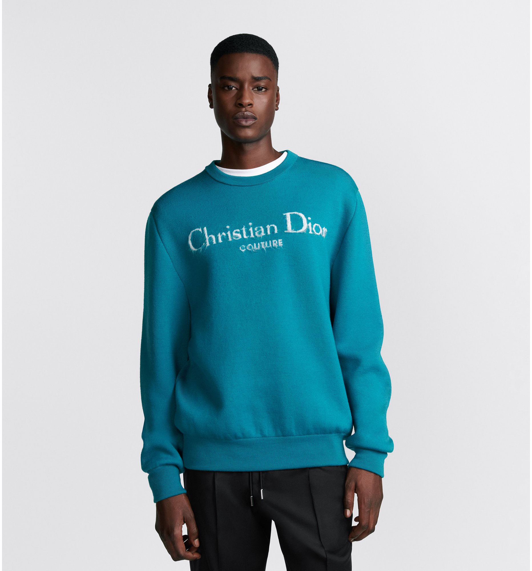 Maglione Christian Dior Couture Misto lana blu DIOR