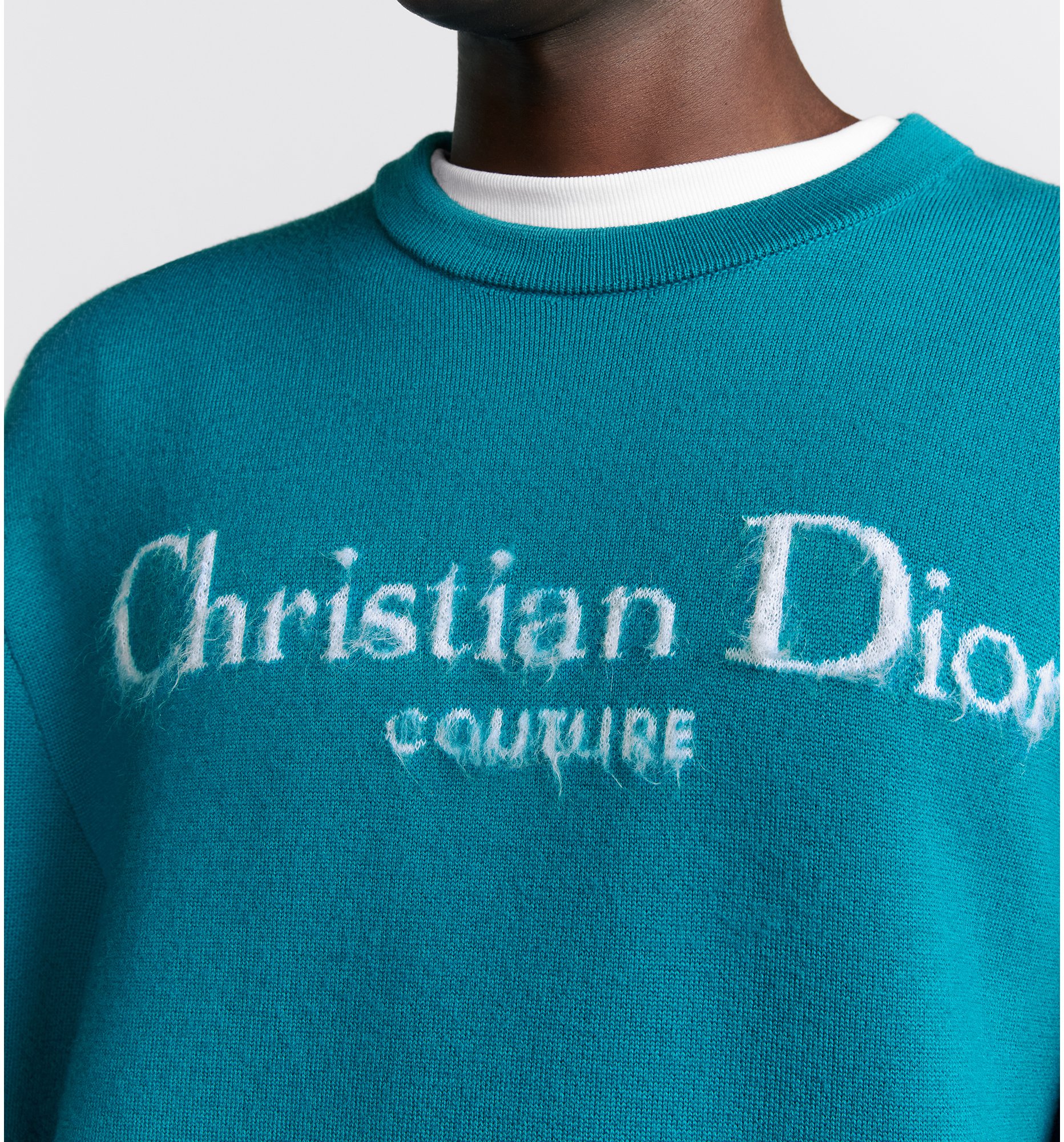 Christian Dior Couture Sweater Blue Wool Blend DIOR