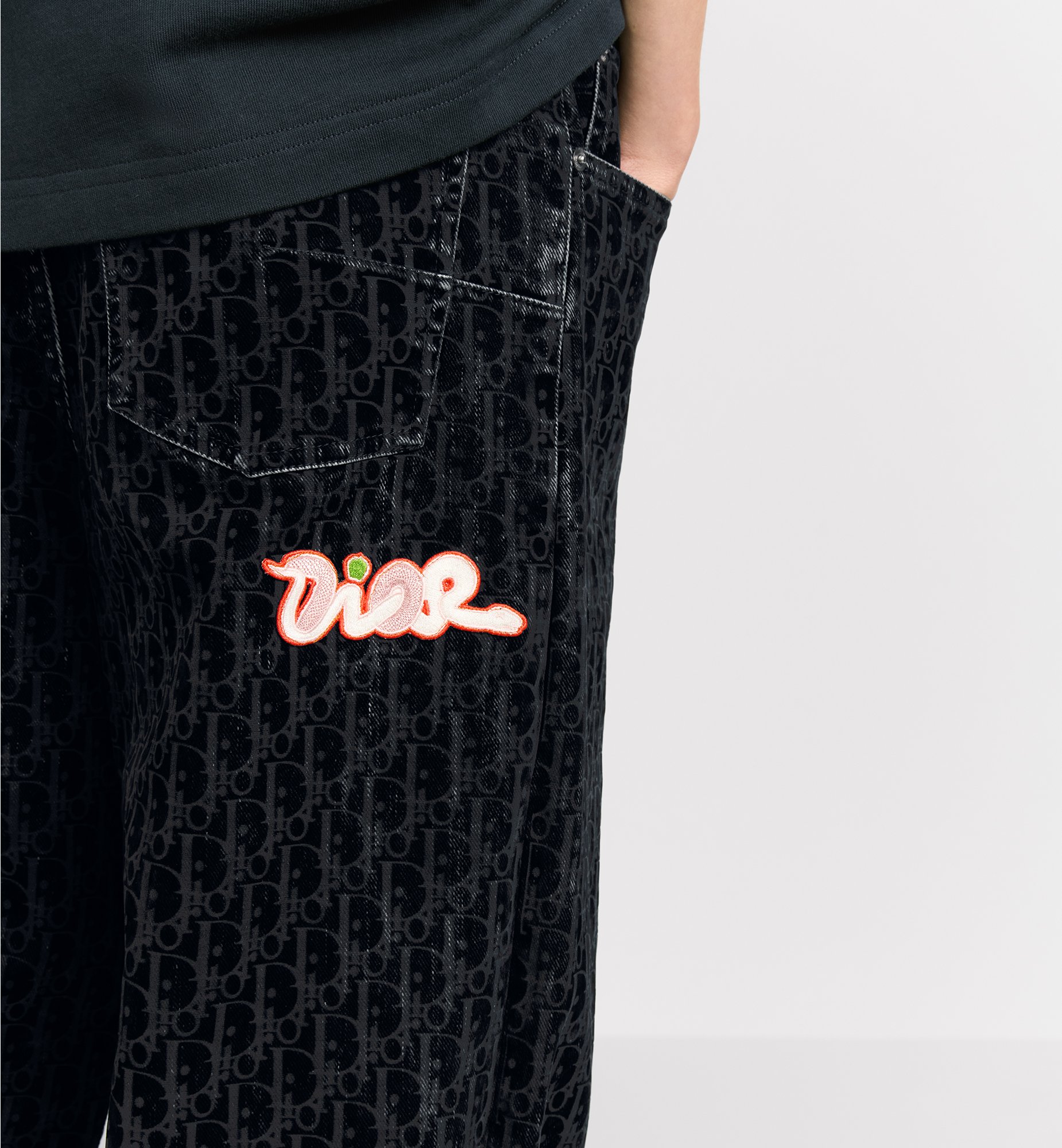 DIOR AND KAWS Dior Oblique Heritage Jeans Blue Cotton Denim DIOR AND KAWS Dior Oblique Heritage Jeans Blue Cotton Denim