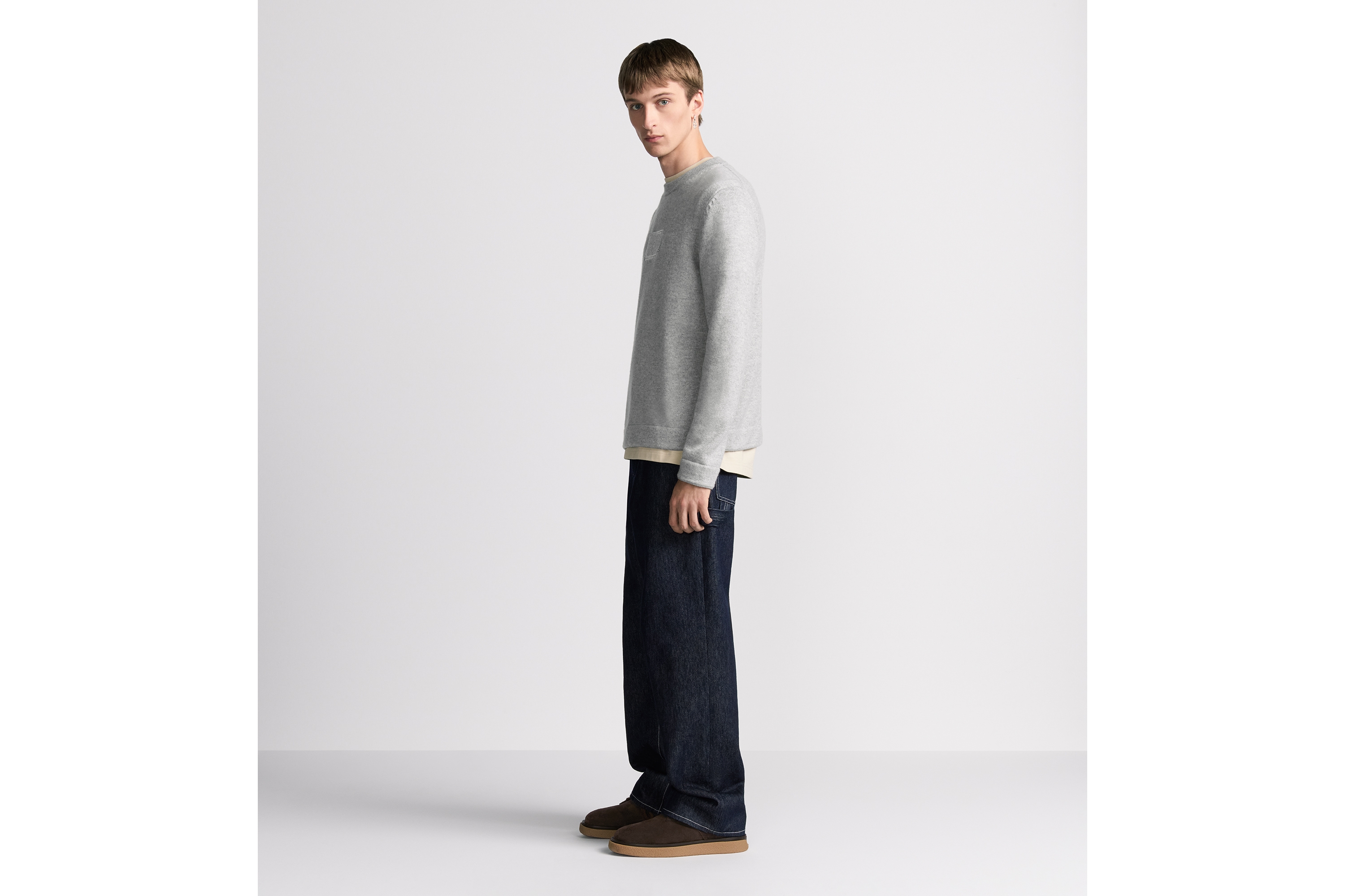 look_image_alt_prefix Pulôver Christian Dior Couture Jérsei de cashmere cinza E08