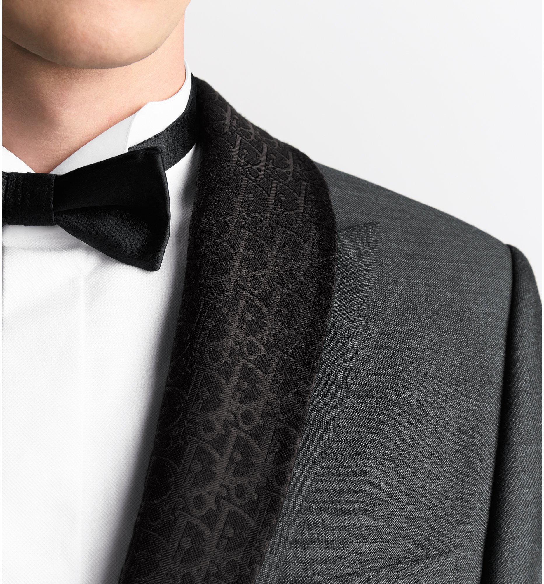 aria_look Jacket with Asymmetric Shawl Collar Three quarter opened view