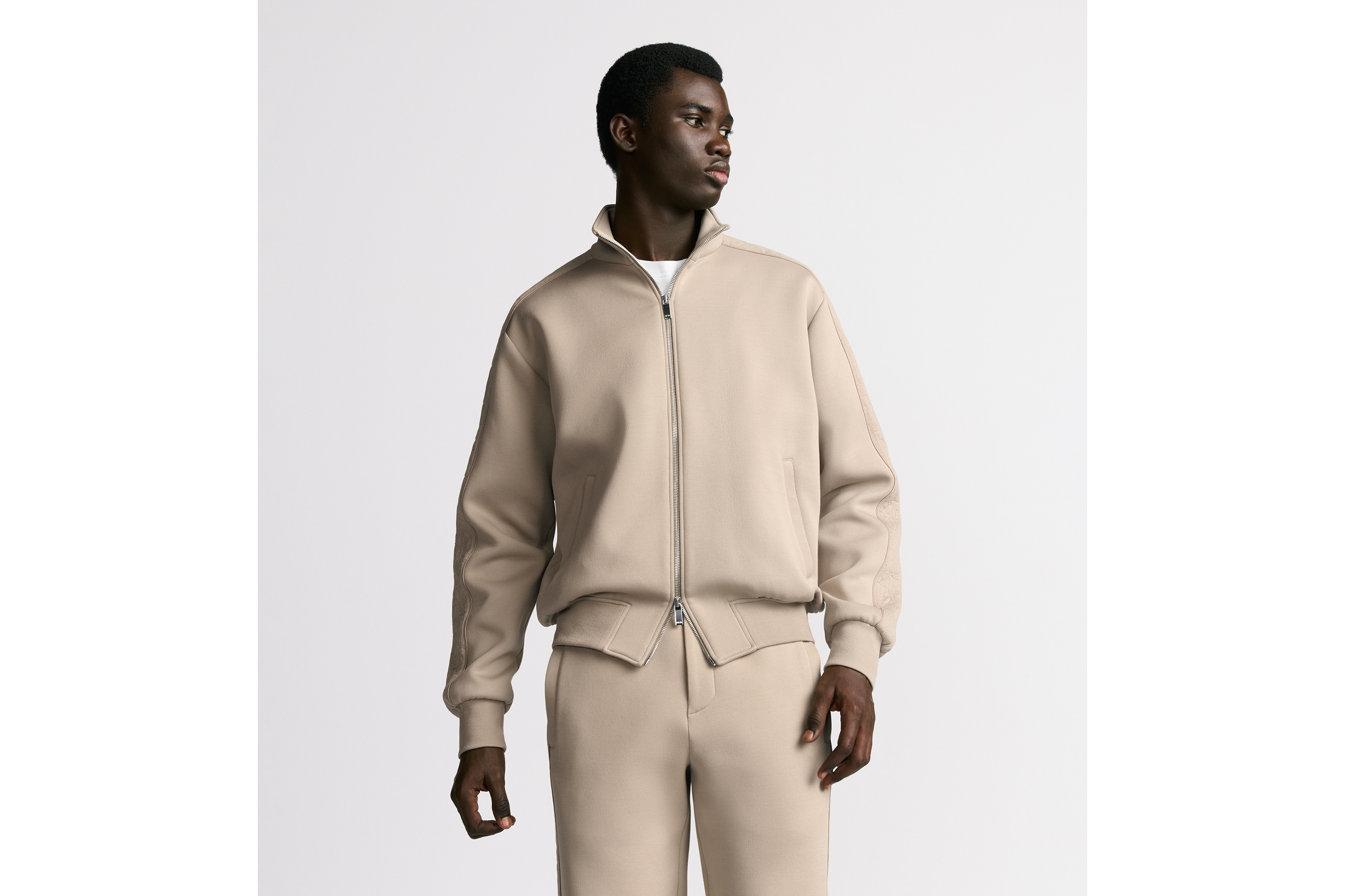look_image_alt_prefix Dior Oblique Trainingsjacke Jersey aus Baumwollmischung in Beige E07