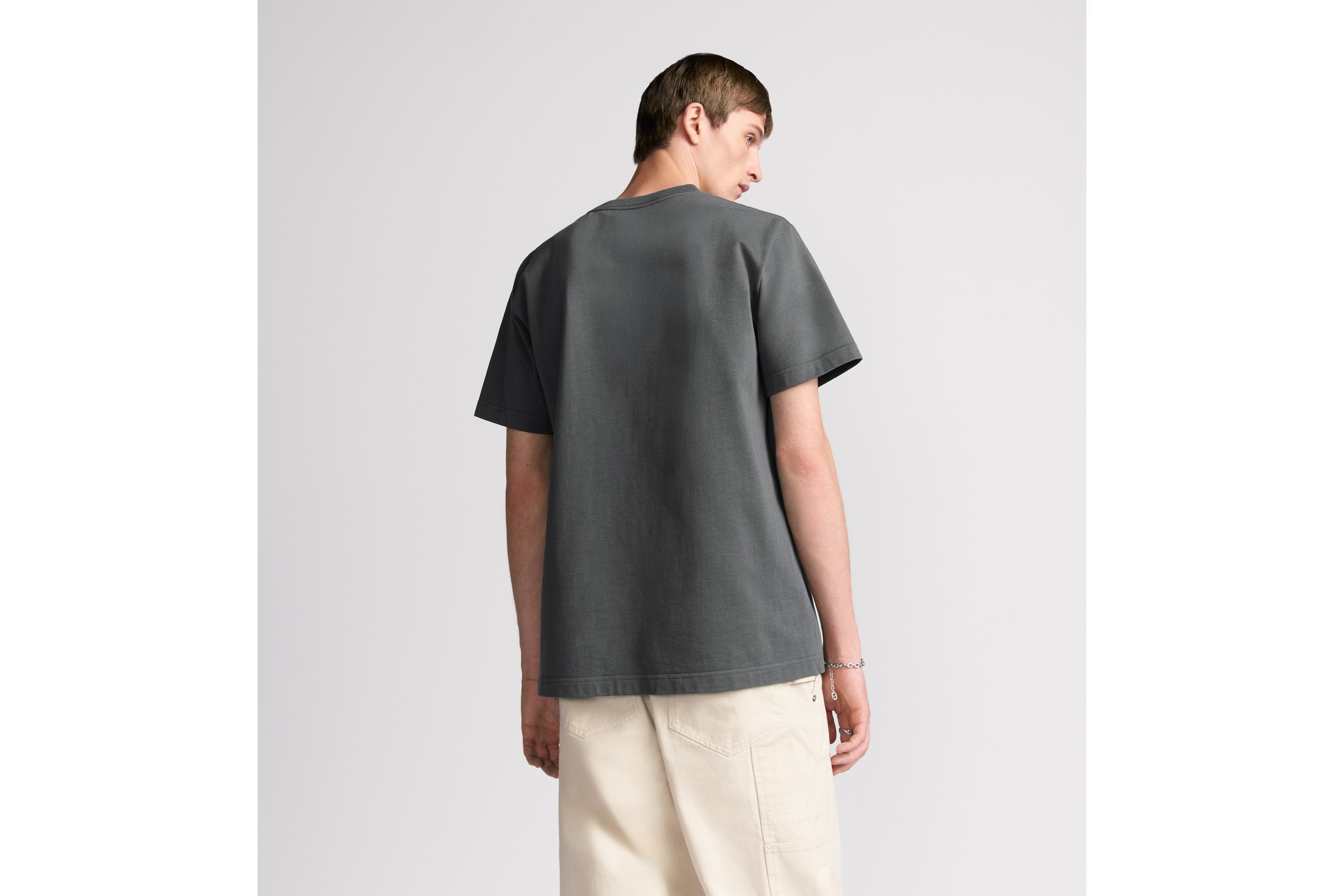 look_image_alt_prefix Christian Dior Couture 티셔츠, 캐주얼 핏 그레이 코튼 저지 E09