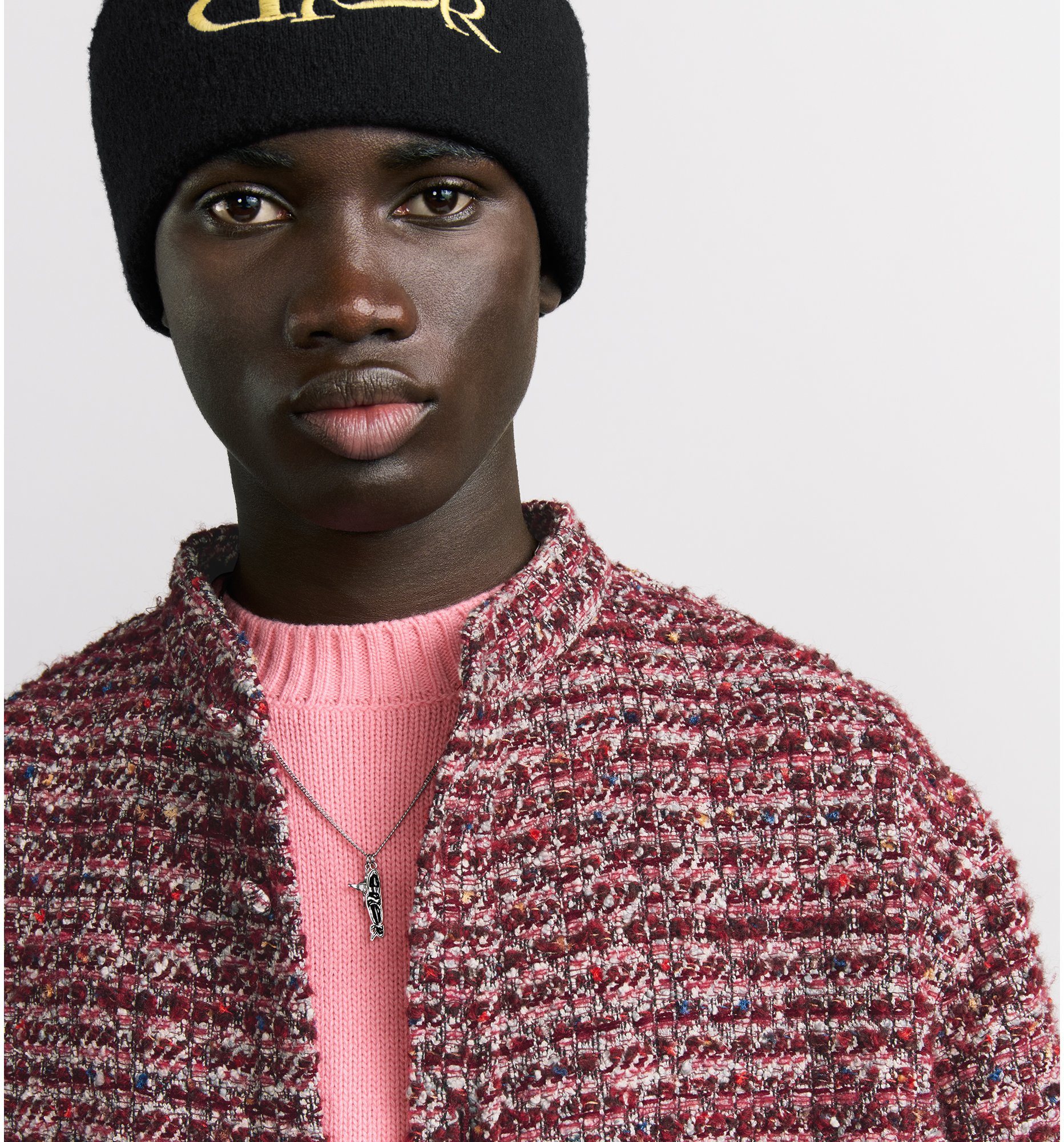 DIOR AND LEWIS HAMILTON Hemd mit Offizierskragen Tweed aus Baumwoll