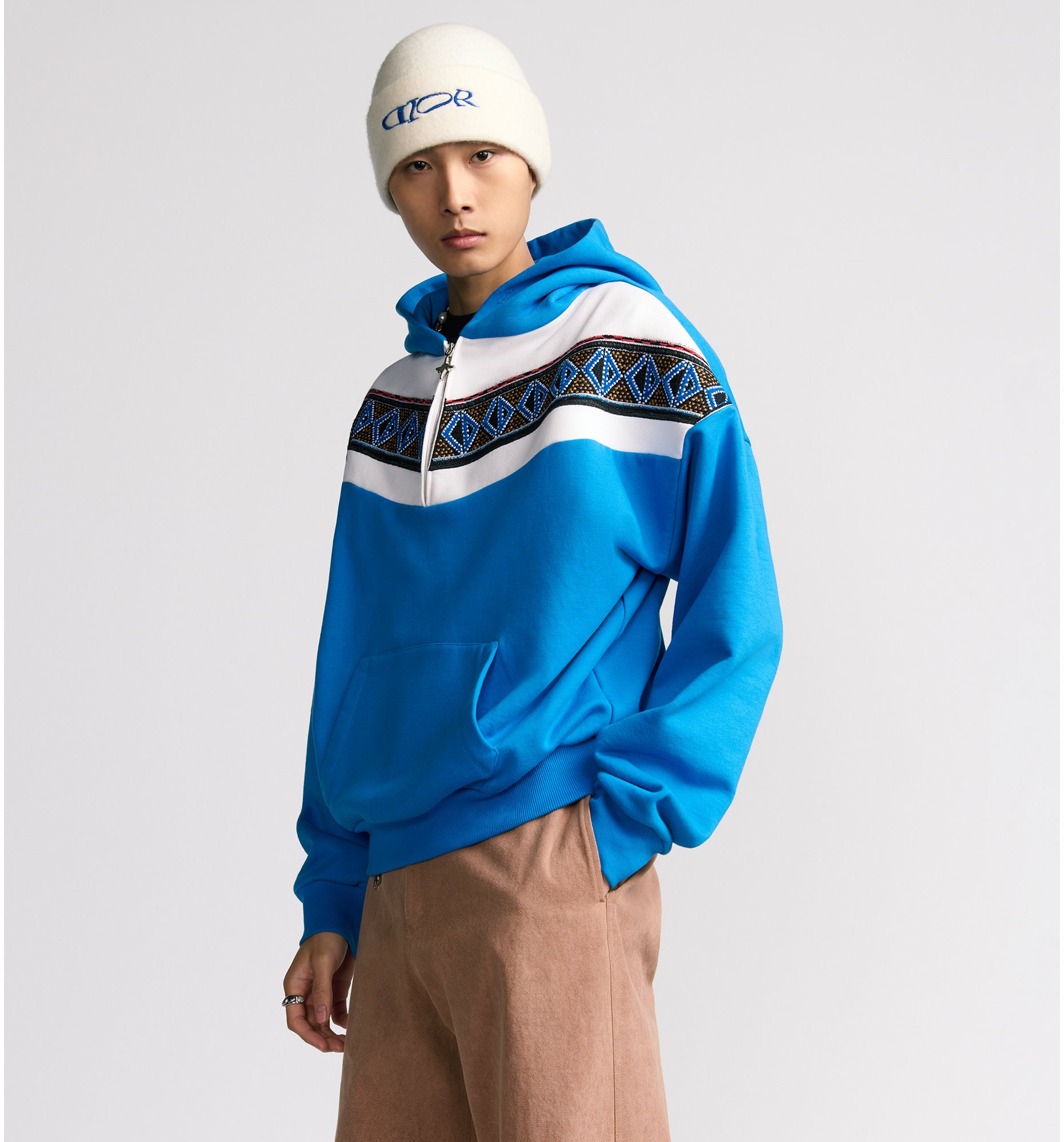 aria_look DIOR AND LEWIS HAMILTON CD Diamond Hooded Sweatshirt Front view