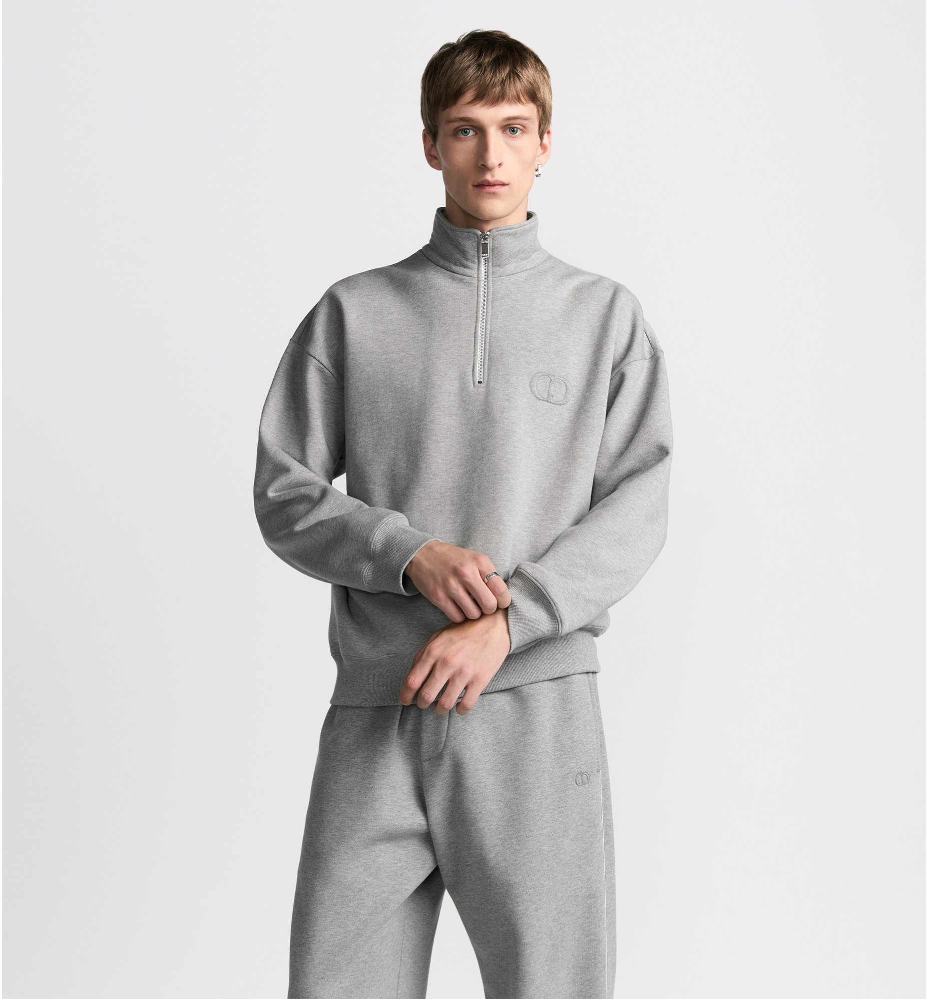 DIOR | CD Icon ハーフジップ スウェットシャツ コットンフリース