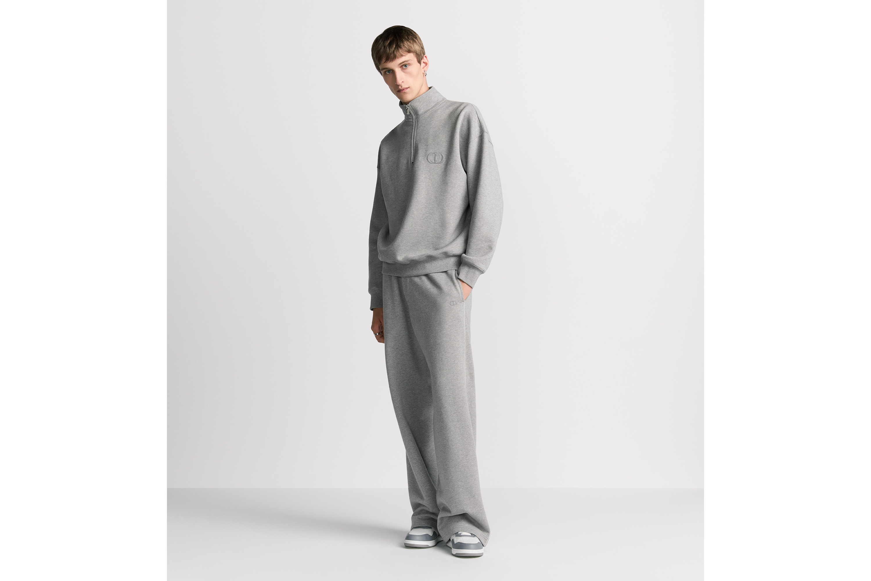 Look CD Icon Track Pants Gray Cotton Fleece E08