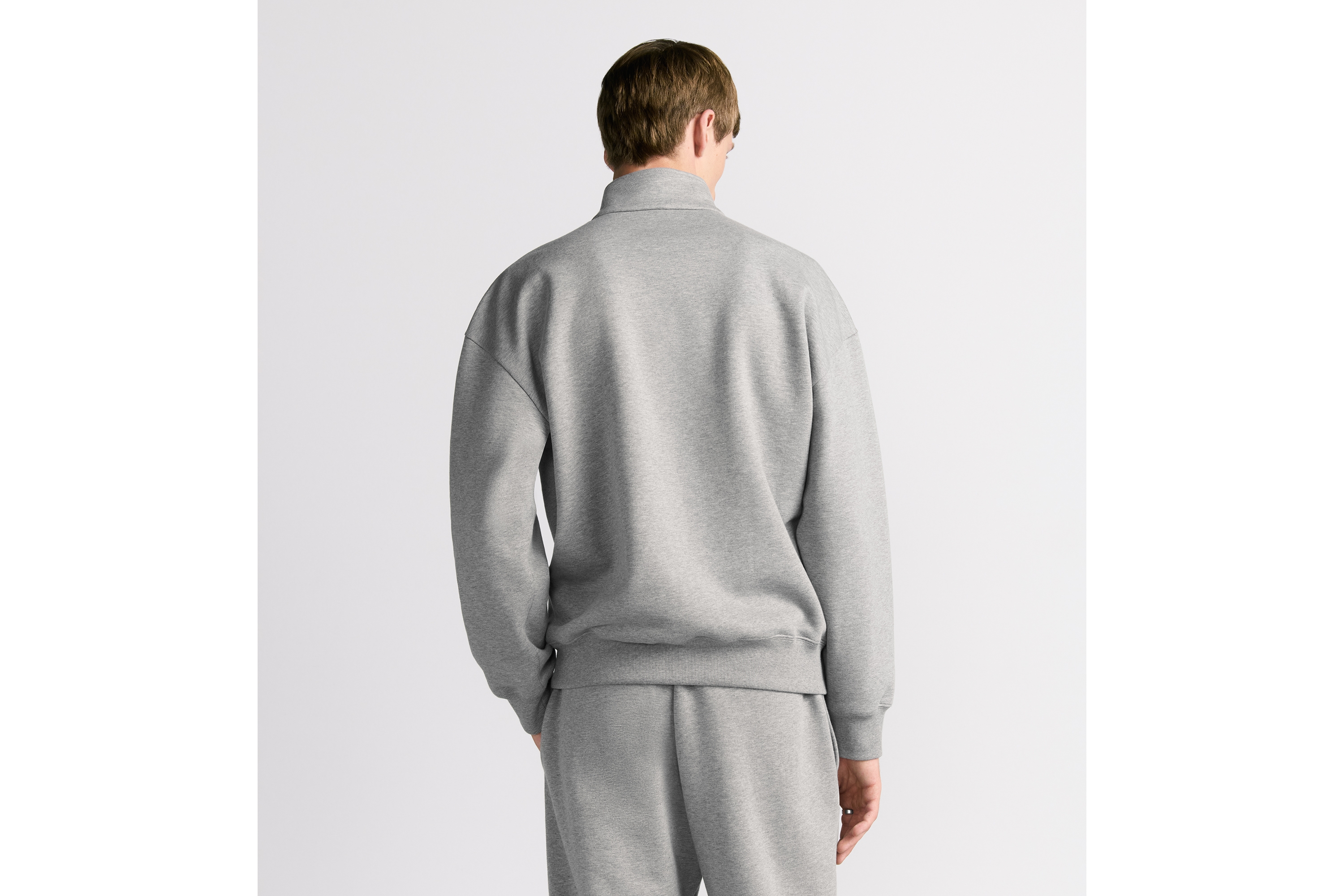 Look Sweatshirt demi-zippé CD Icon Molleton de coton gris E09