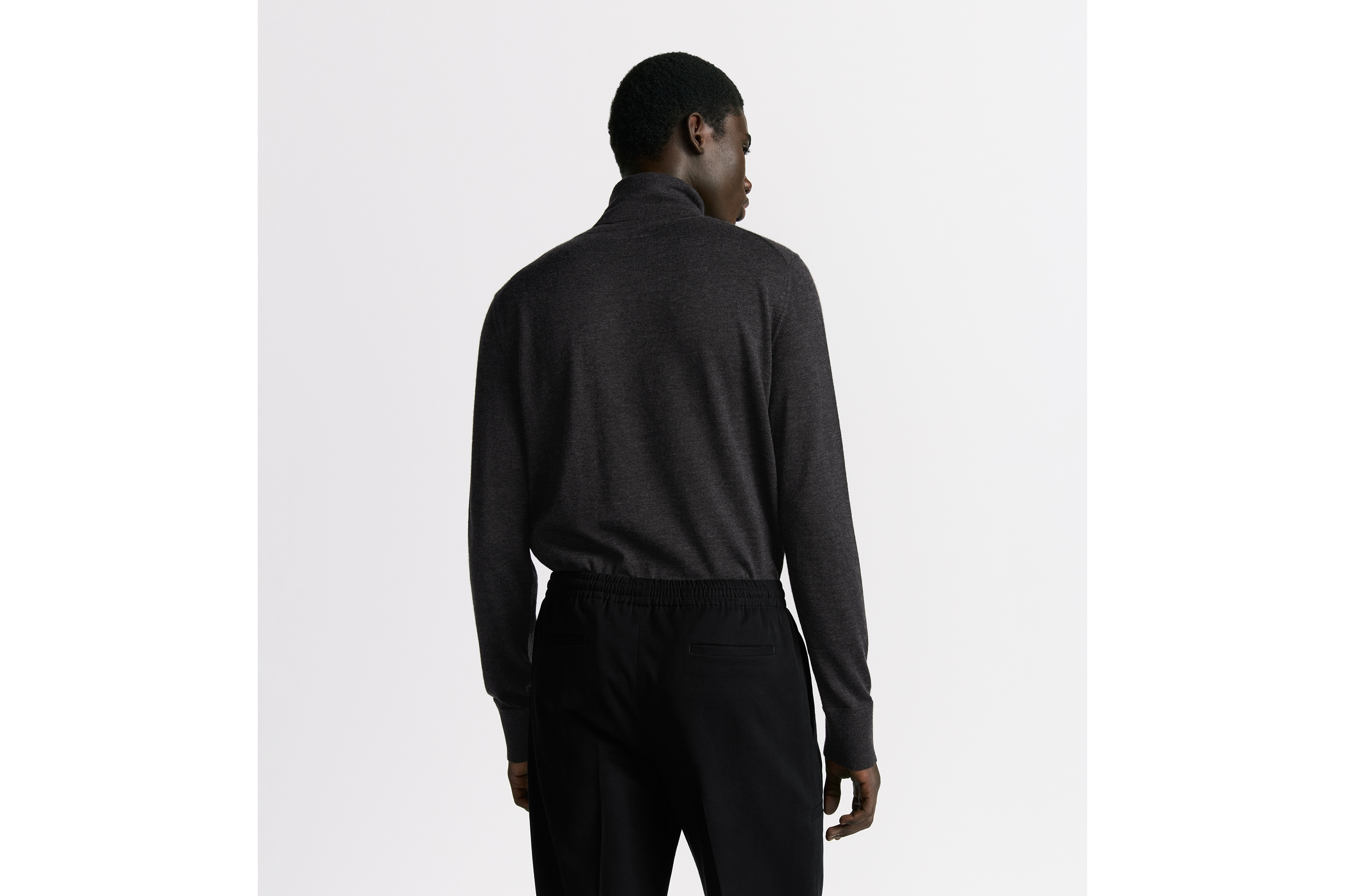 Look CD Icon Turtleneck Sweater Gray Cashmere Jersey E09