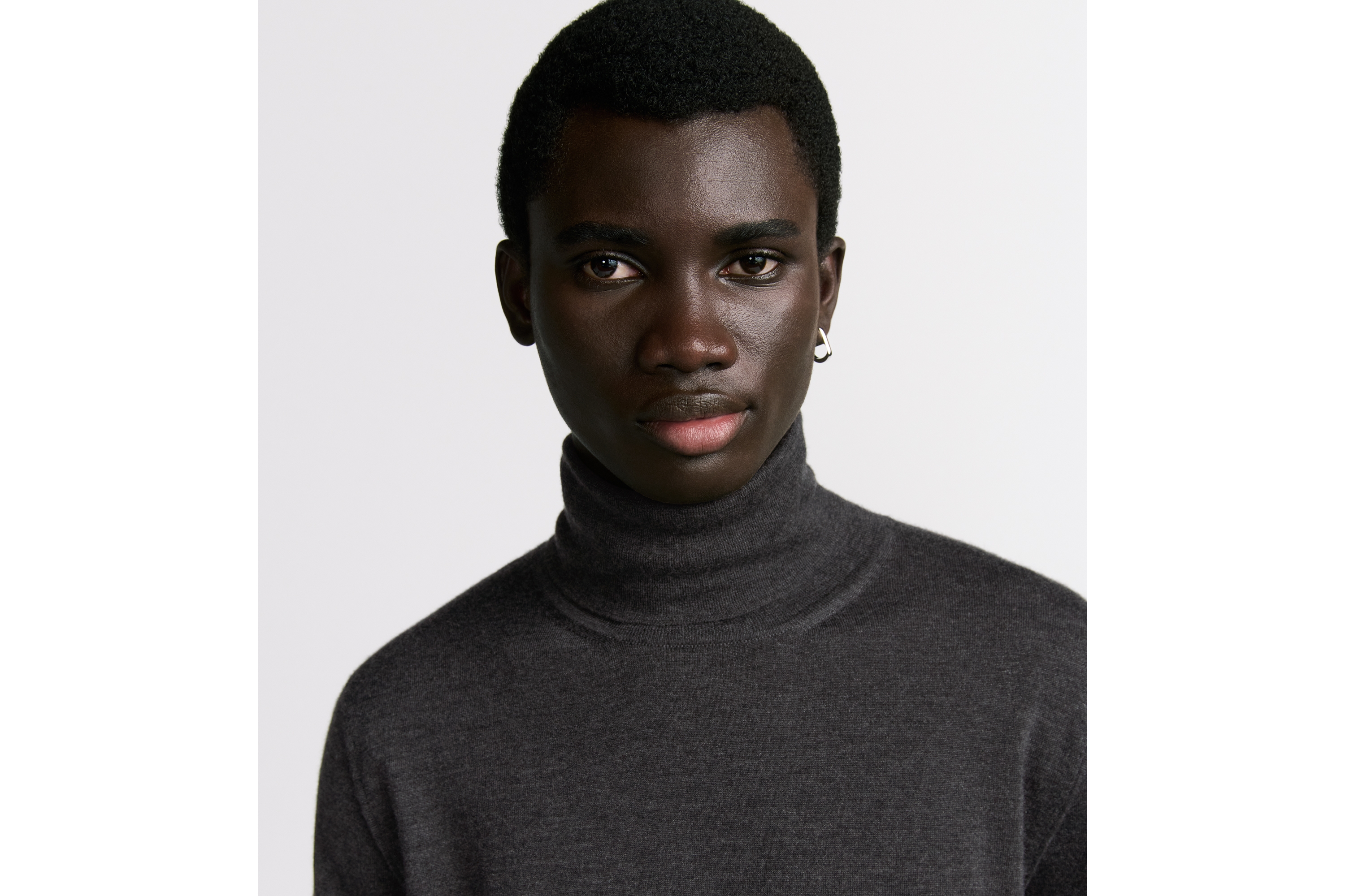 Look CD Icon Turtleneck Sweater Gray Cashmere Jersey E10