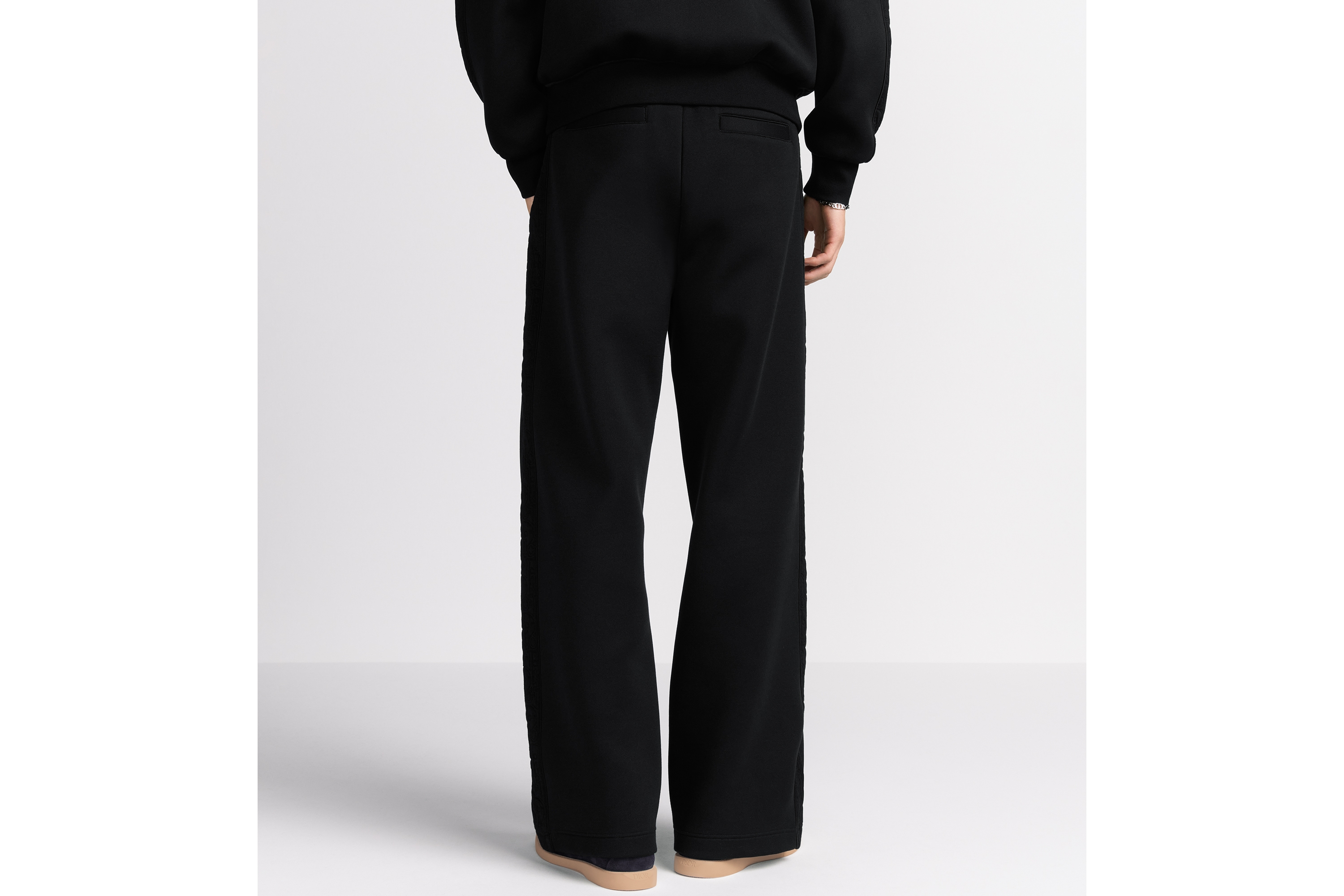 Look Dior Oblique Track Pants Black Cotton-Blend Jersey E15