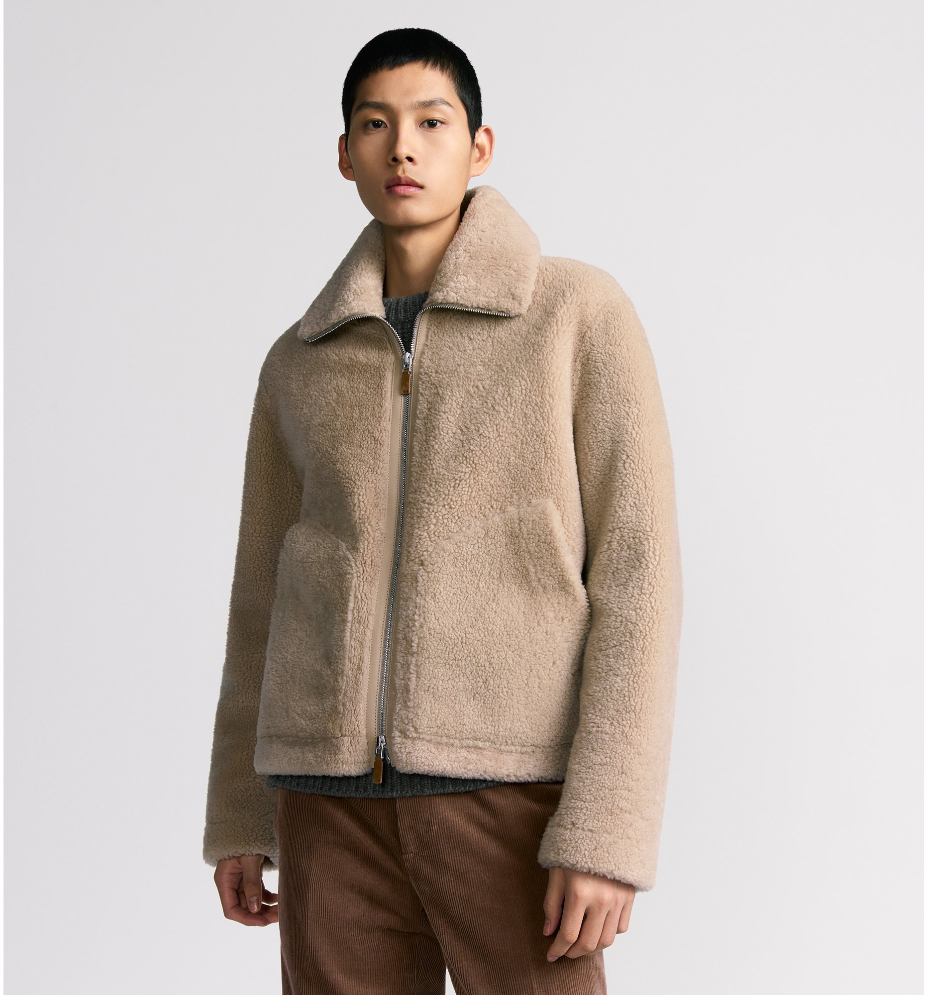 Dior Icons Blouson Jacket Beige Shearling DIOR