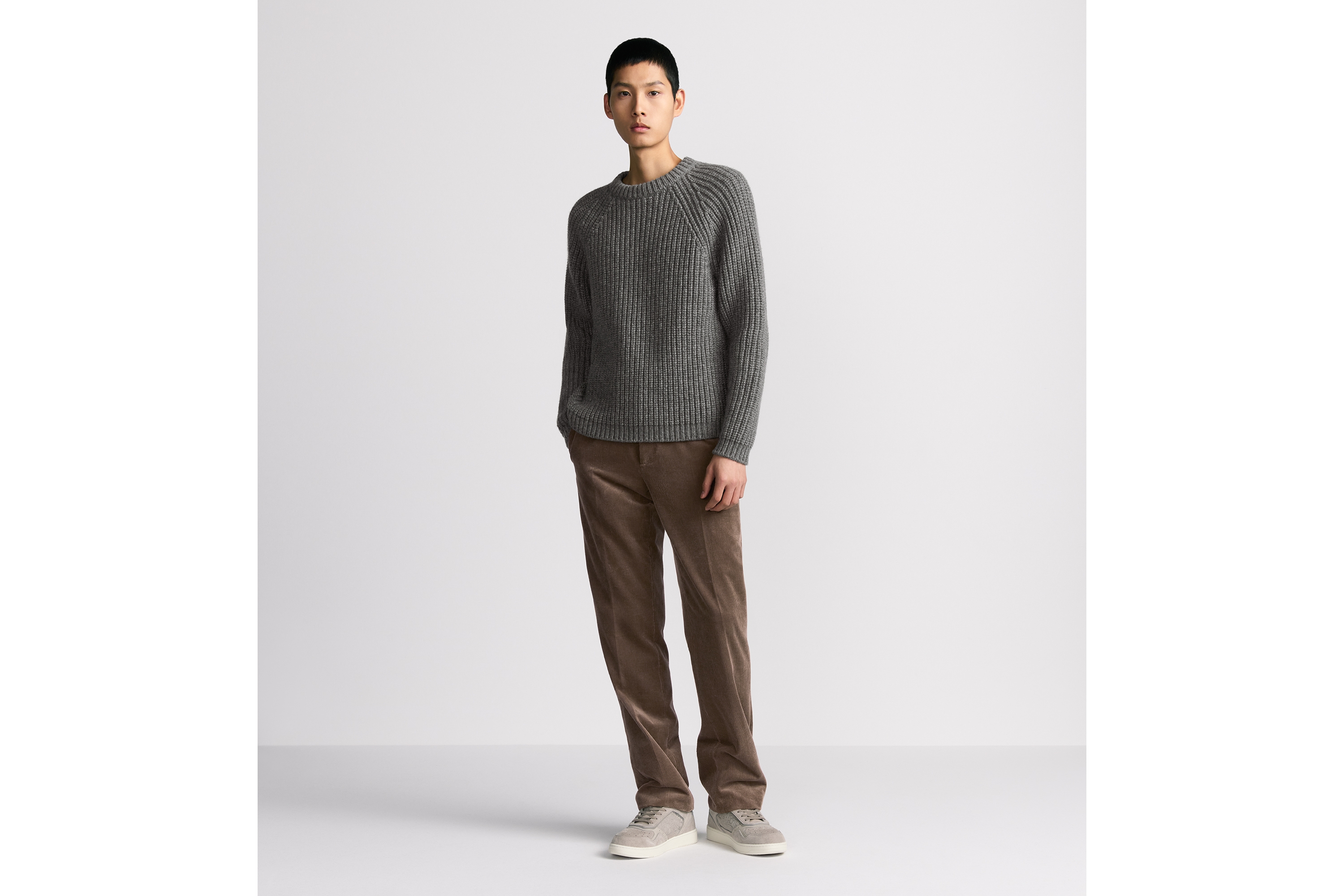 Look Dior Icons Pants Brown Cotton and Cashmere Corduroy E08