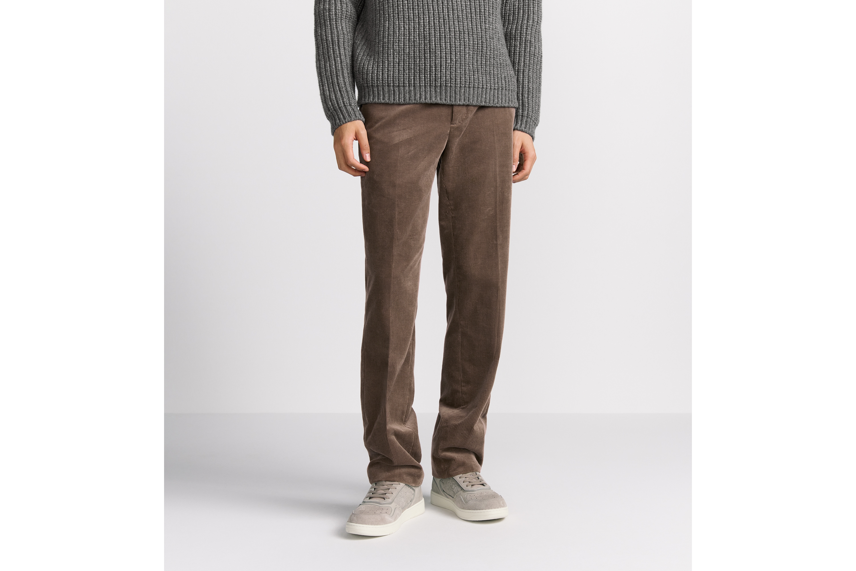 Look Dior Icons Pants Brown Cotton and Cashmere Corduroy E13